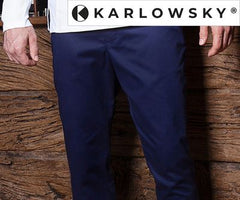 Karlowsky Chino bukser til mænd Navy