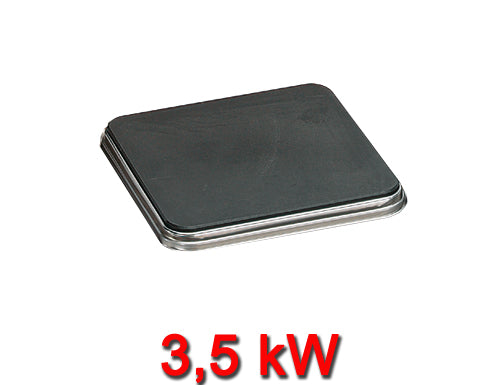 Elektrisk komfur 2 firkantede plader (7 kW)