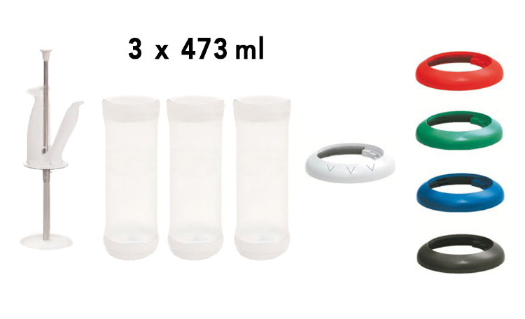 (3 stykke) Portion Pal 473 ml – enkelthul mellem membran