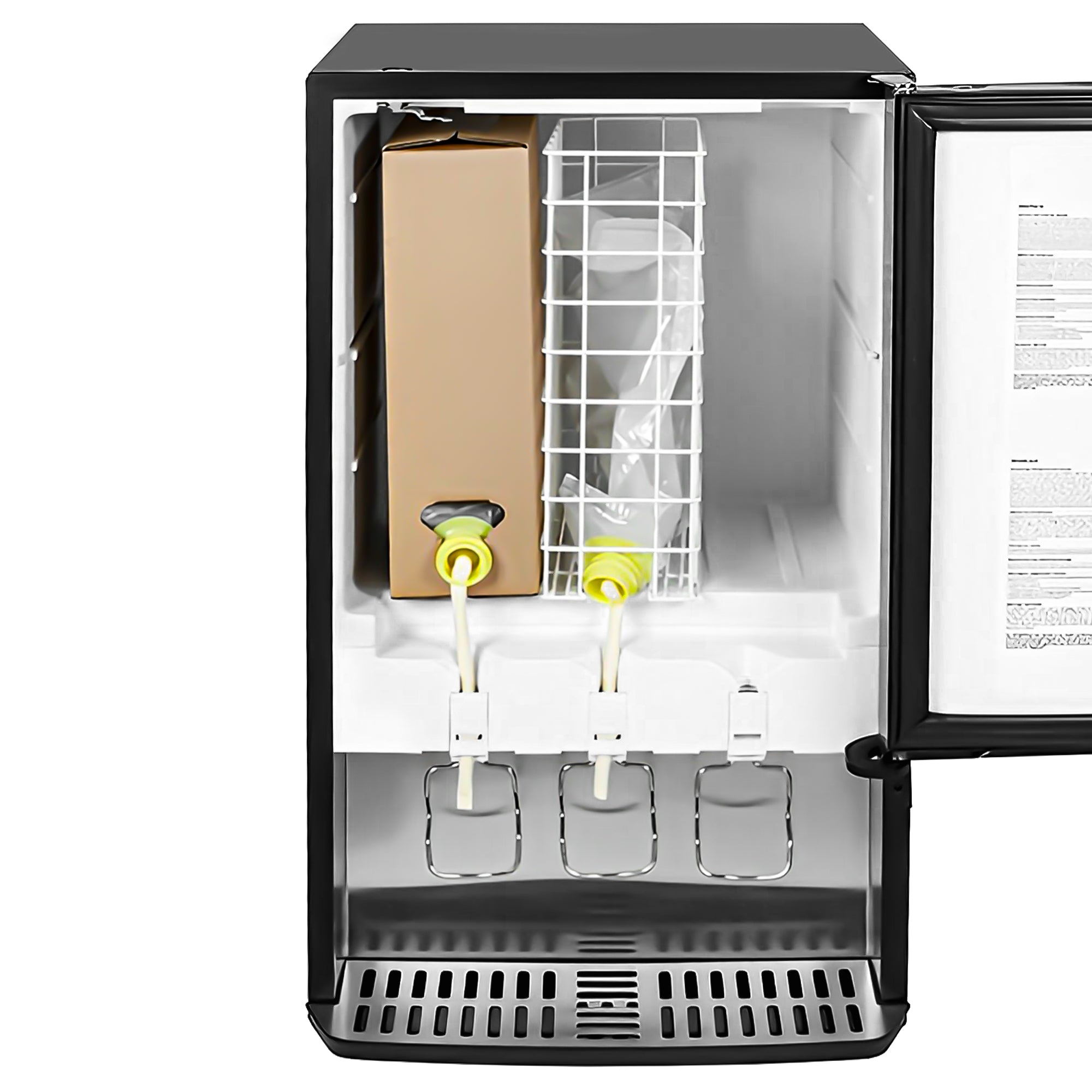Dispenser-køleskab - 65 liter - sort
