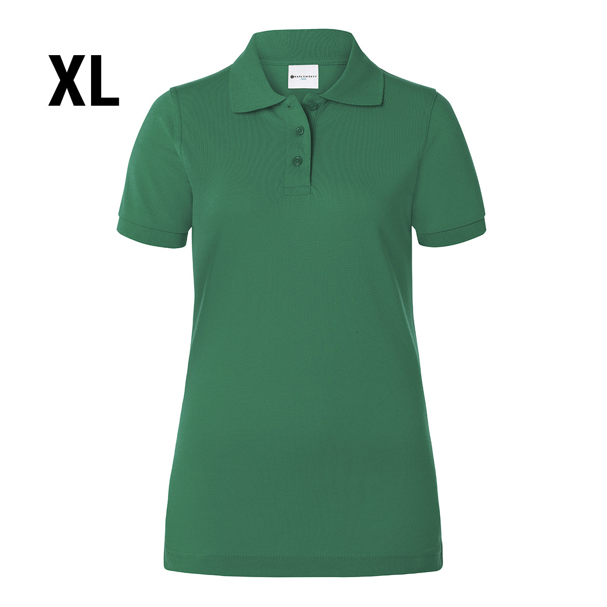 Karlowsky - Arbejdsbeklædning Basic Poloshirt til damer - Forest Green - Størrelse: XL
