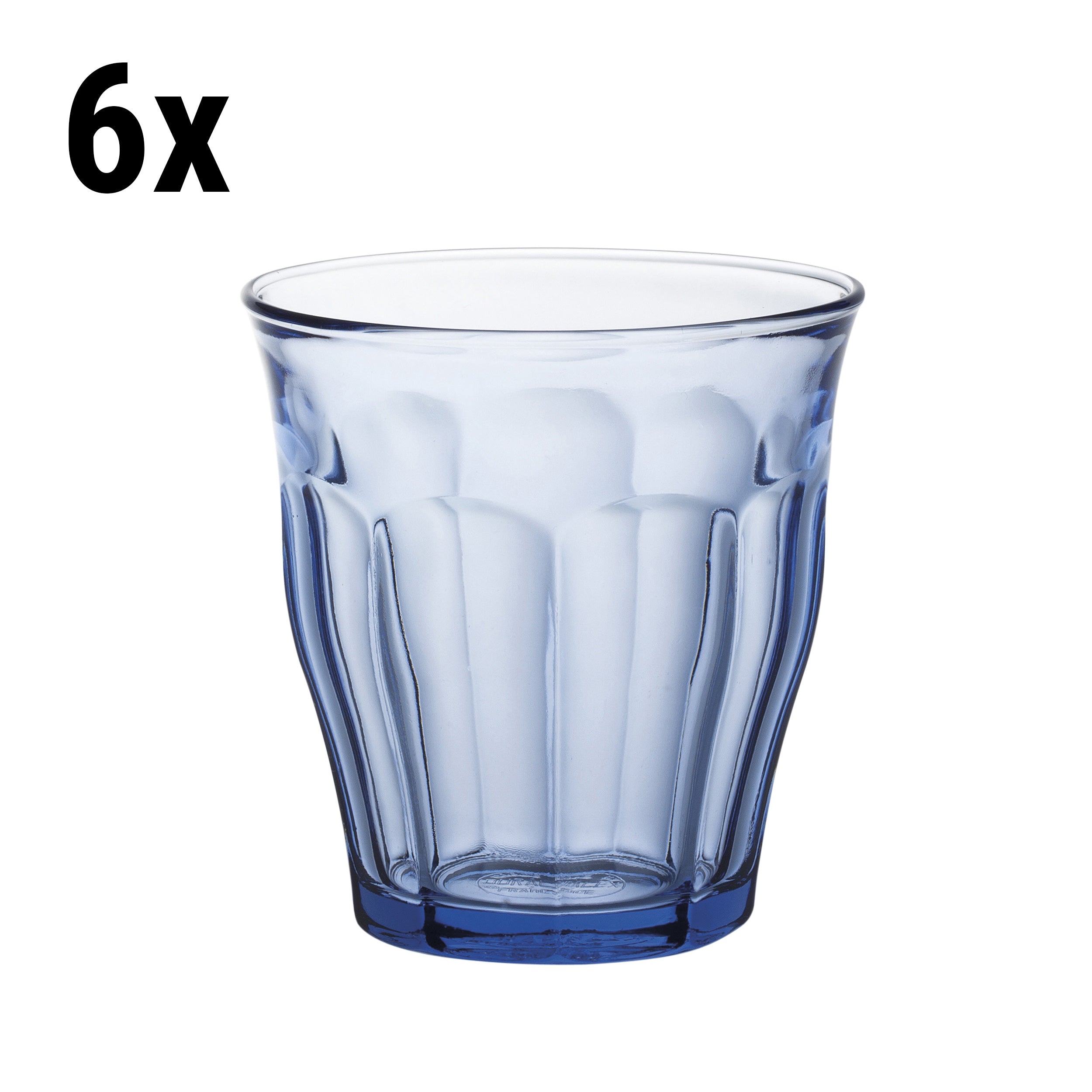 (6 stk.) Duralex All Purpose Drikkeglas - ISTANBUL - 250 ml - Blå-Transparent