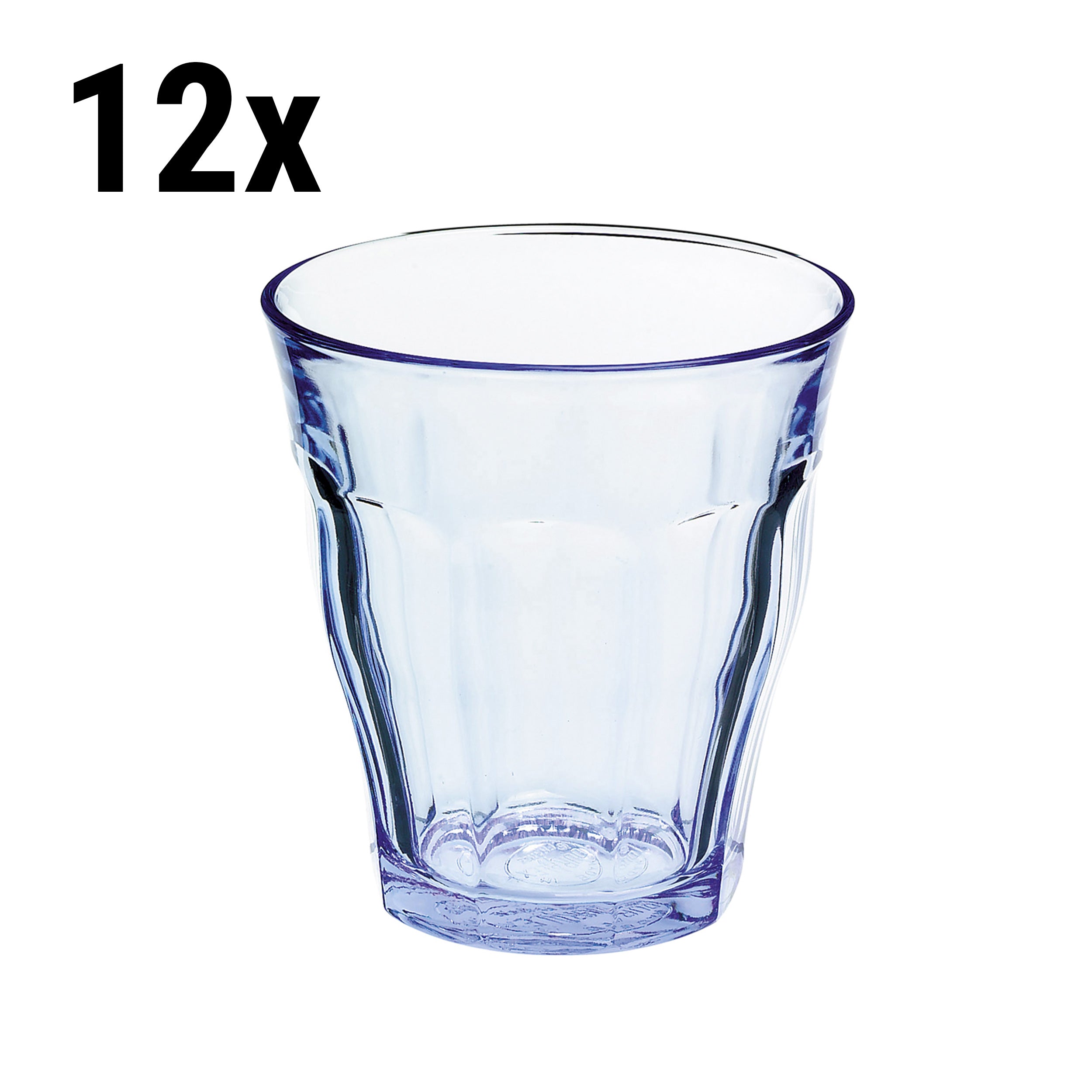 (12 stk.) Duralex All Purpose Drikkeglas - ISTANBUL - 310 ml - Blå-Transparent