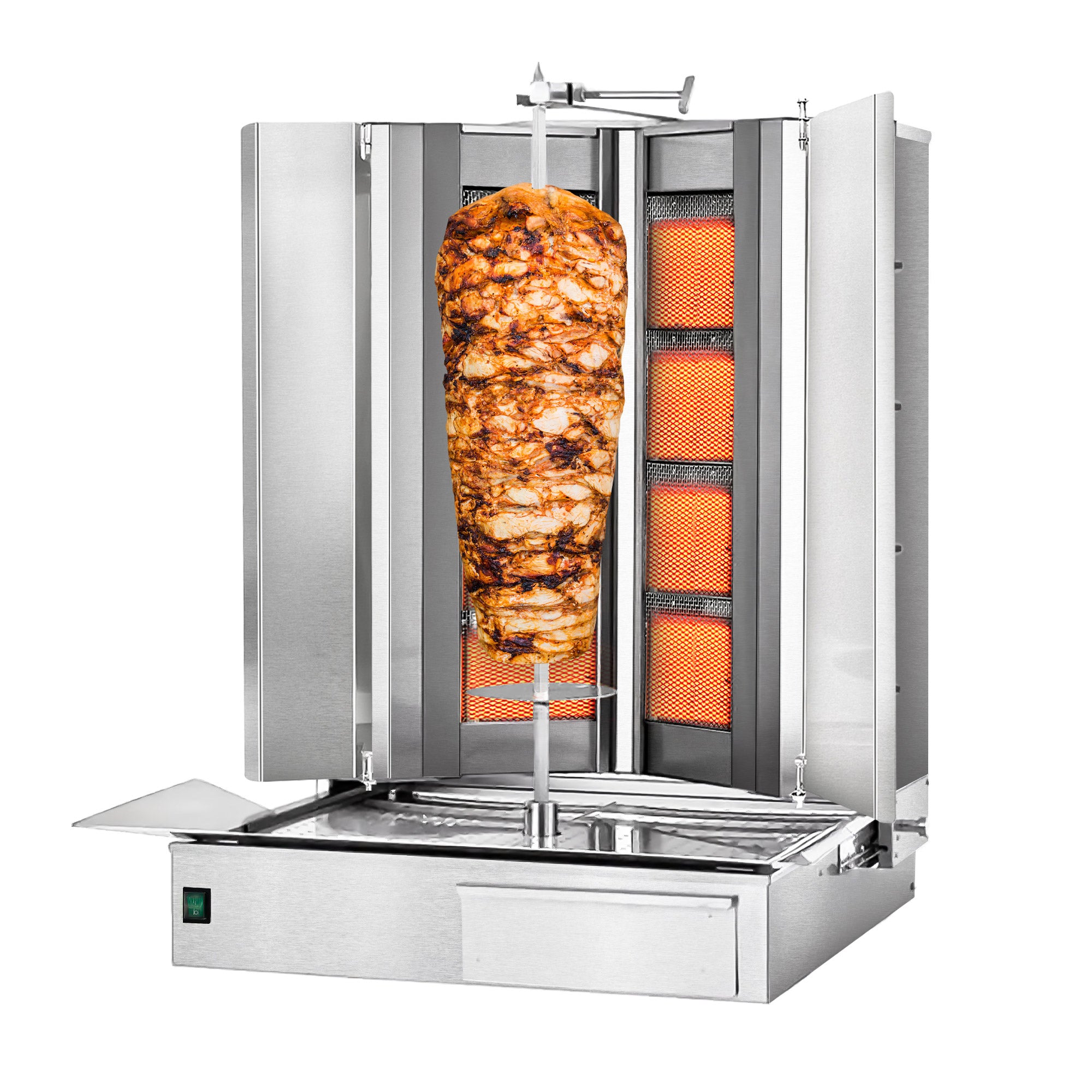 Kebabsteger - 4+4 brændere - V-form - max. 100 kg