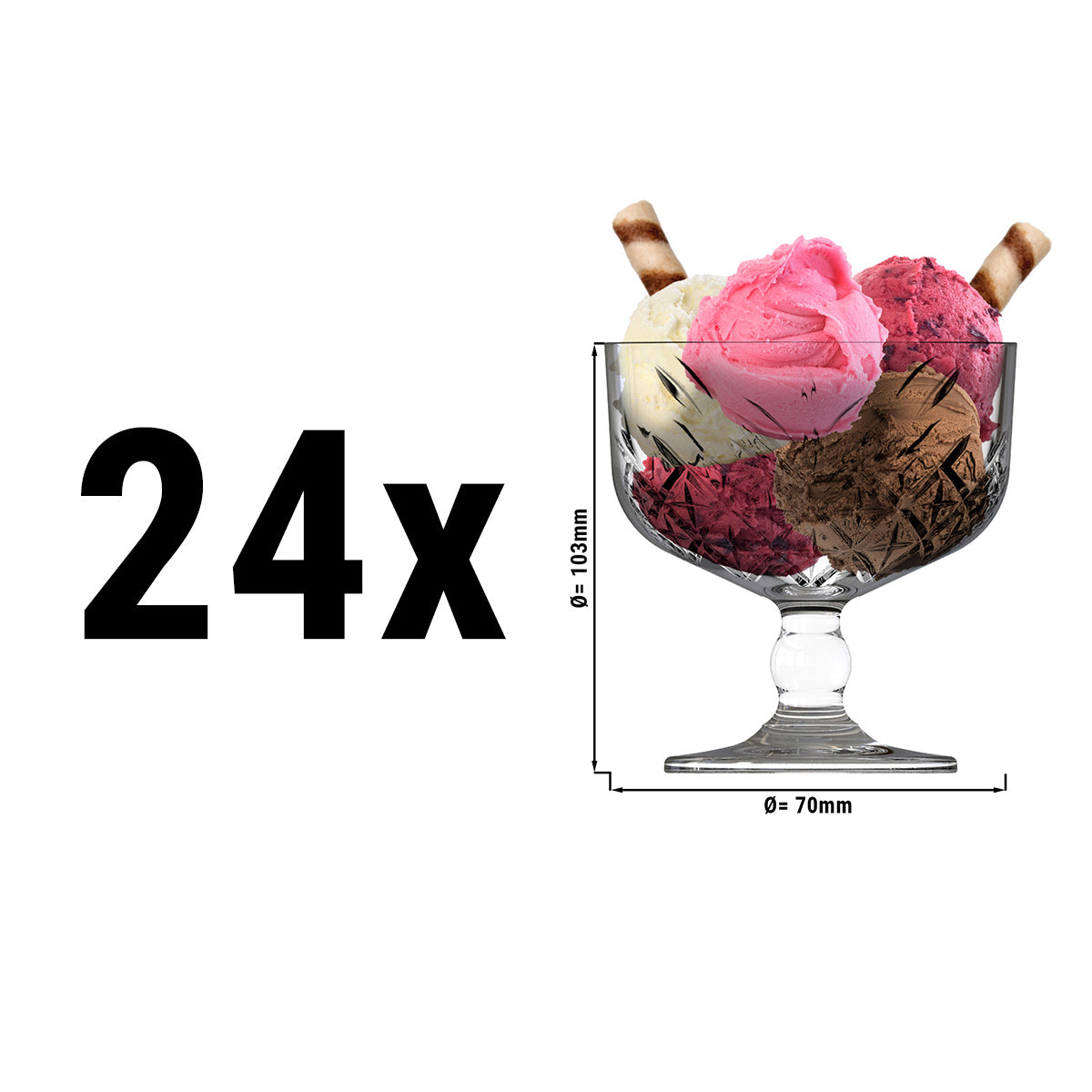 (24 stk.) Timeless Ice Cream Sundae - 0,25 liter