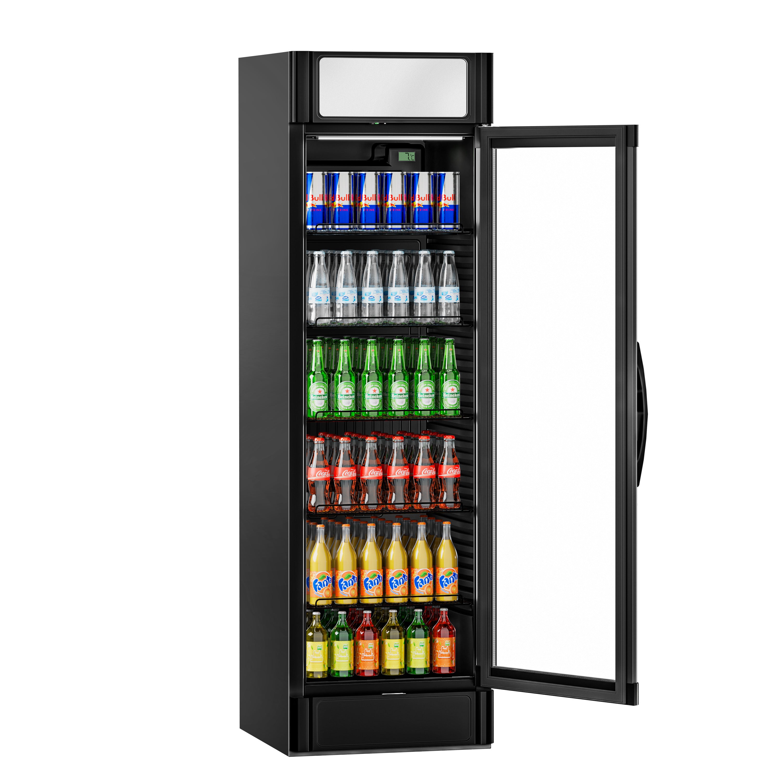 Flaskekøleskab - 347 liter - Sort