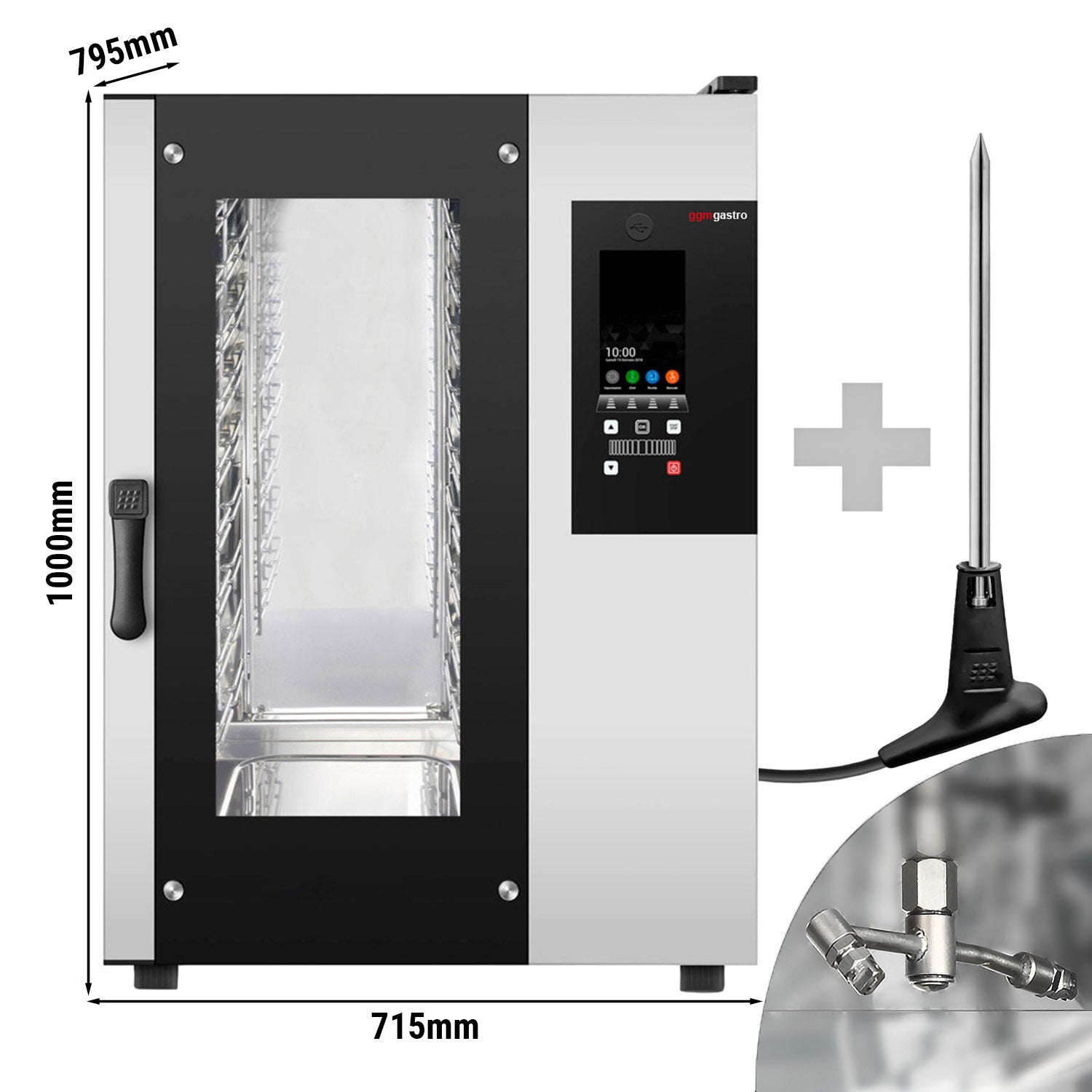 Kombidamper - Touch - 10x GN 1/1 - inkl. GRATIS automatisk vaskesystem