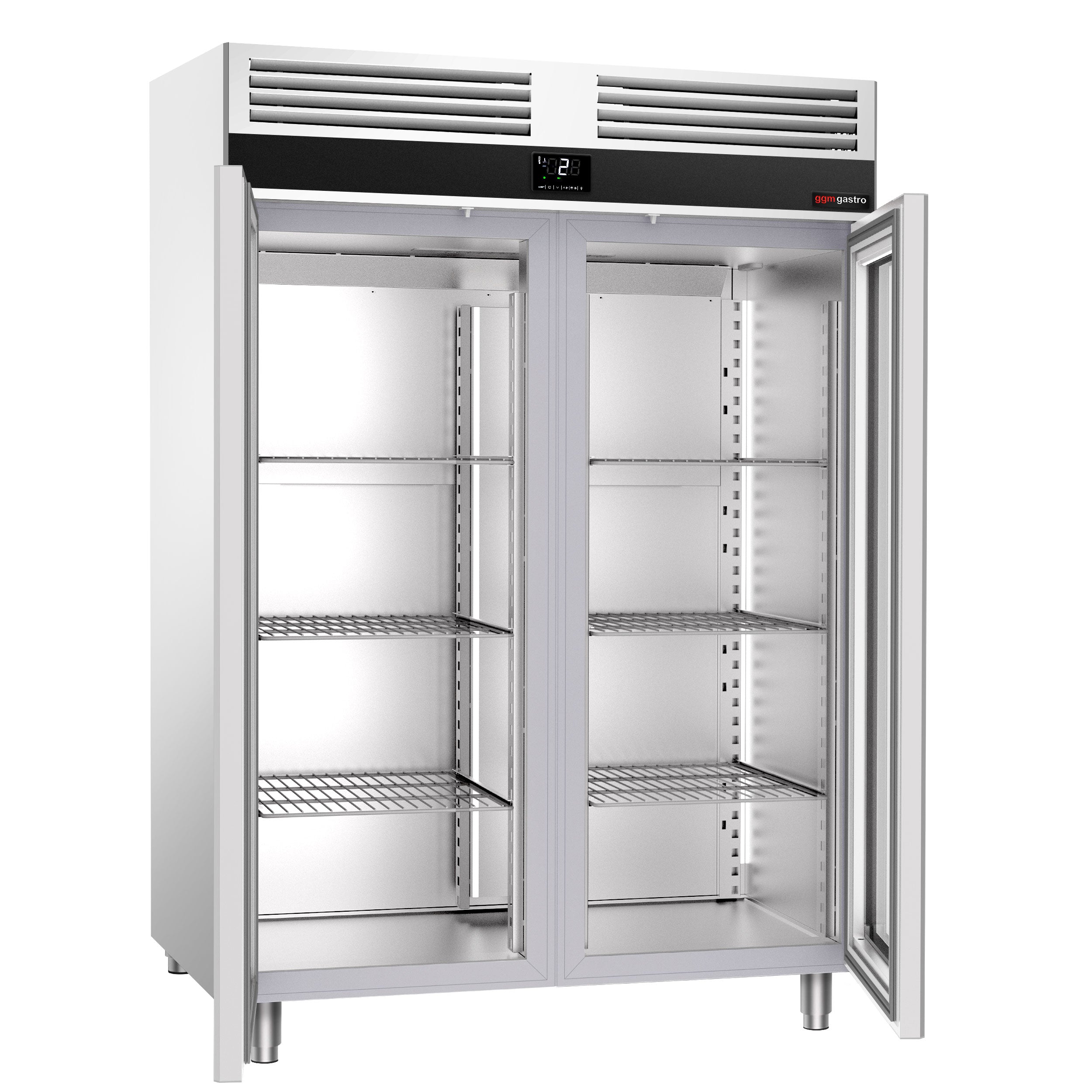 Køleskab - 1,4 x 0,81 m - med 2 glasdøre