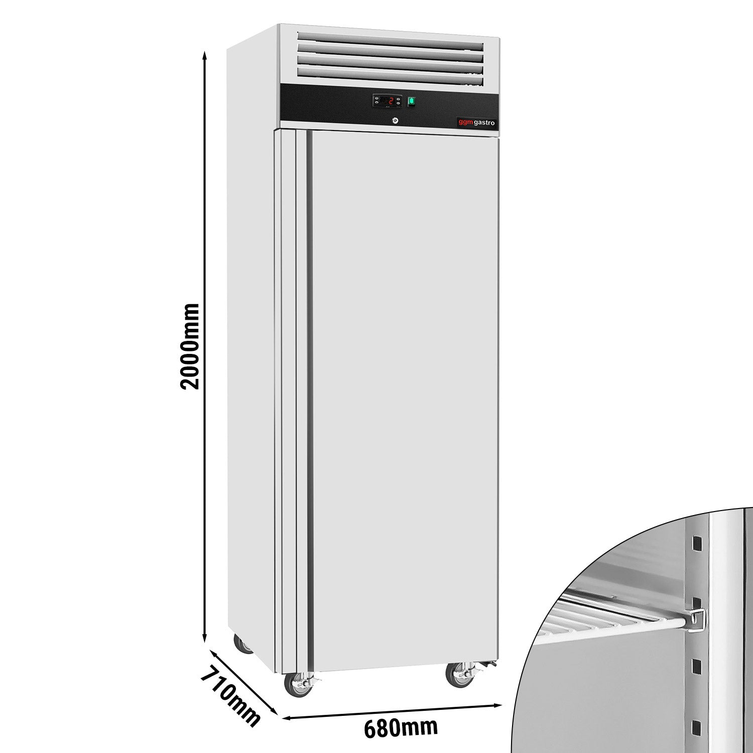 Køleskab ECO - 0,68 x 0,71 m - 429 liter - med 1 dør