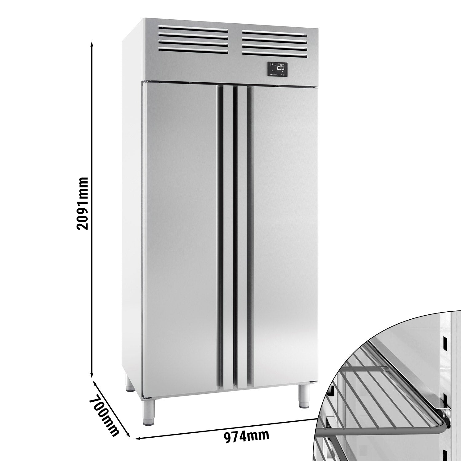 Køleskab (GN 1/1) - med 2 døre