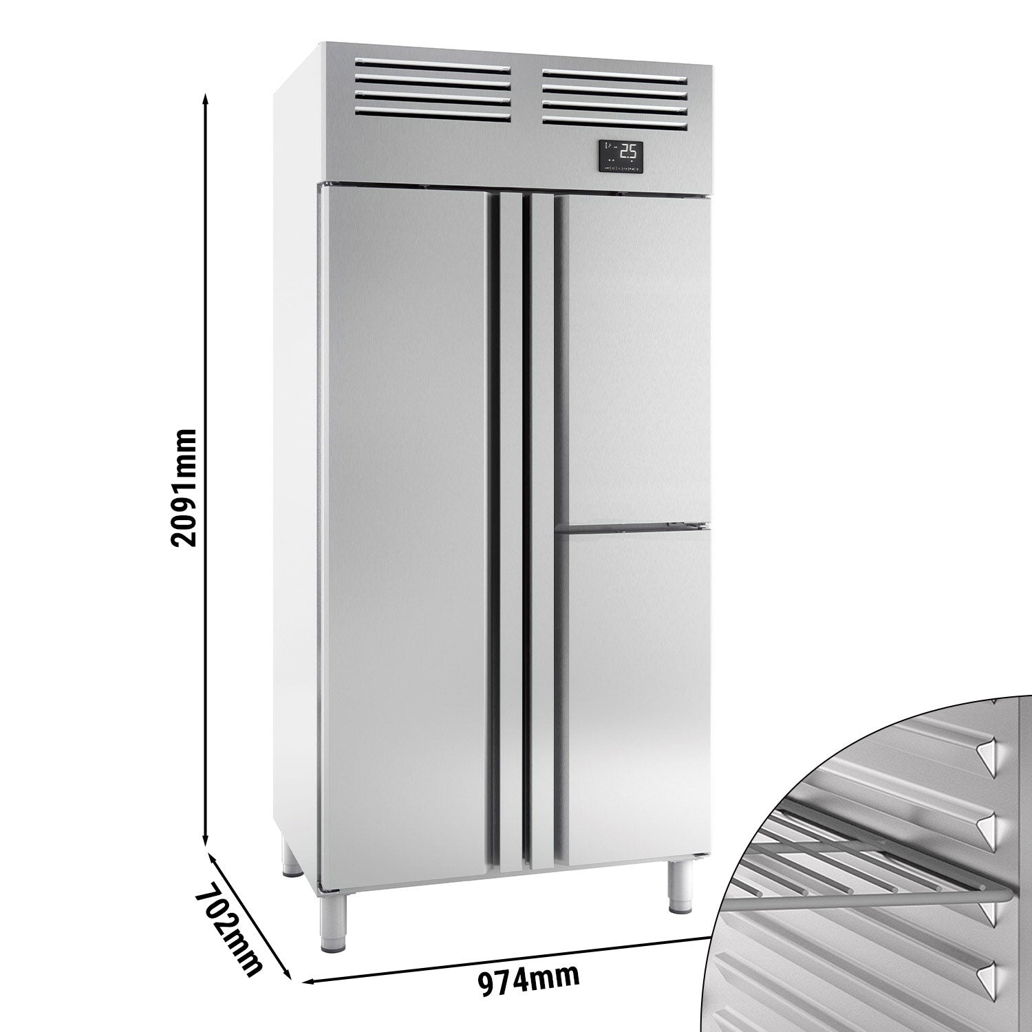 Køleskab (GN 1/1) - med 3 døre