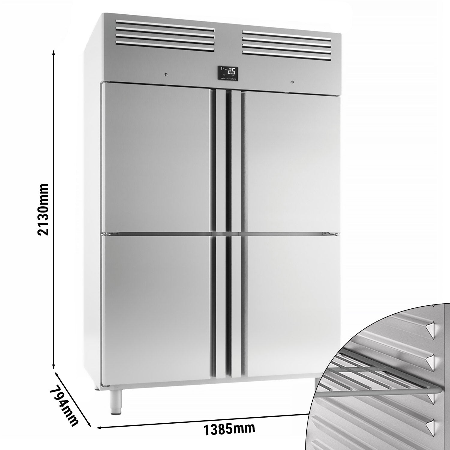 Køleskab (GN 2/1) - med 4 døre