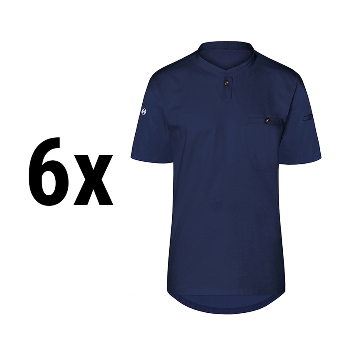 (6 stk) Karlowsky - Kortærmet arbejdsskjorte til herrer Performance - Marineblå - Størrelse: 3XL