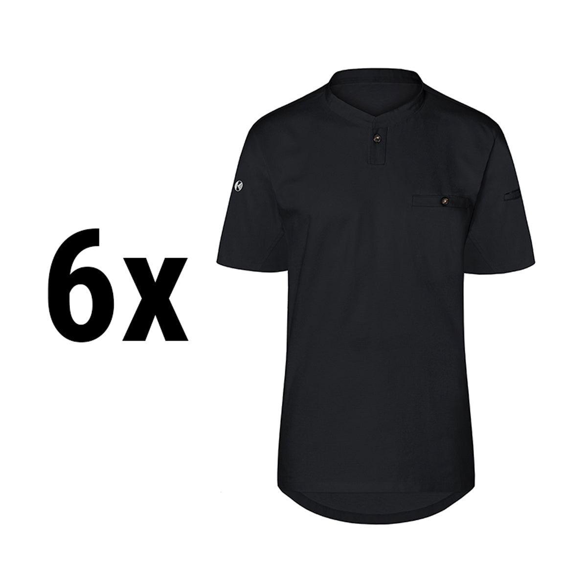 (6 stk) Karlowsky - Kortærmet arbejdsskjorte til herrer Performance - Sort - Størrelse: 4XL