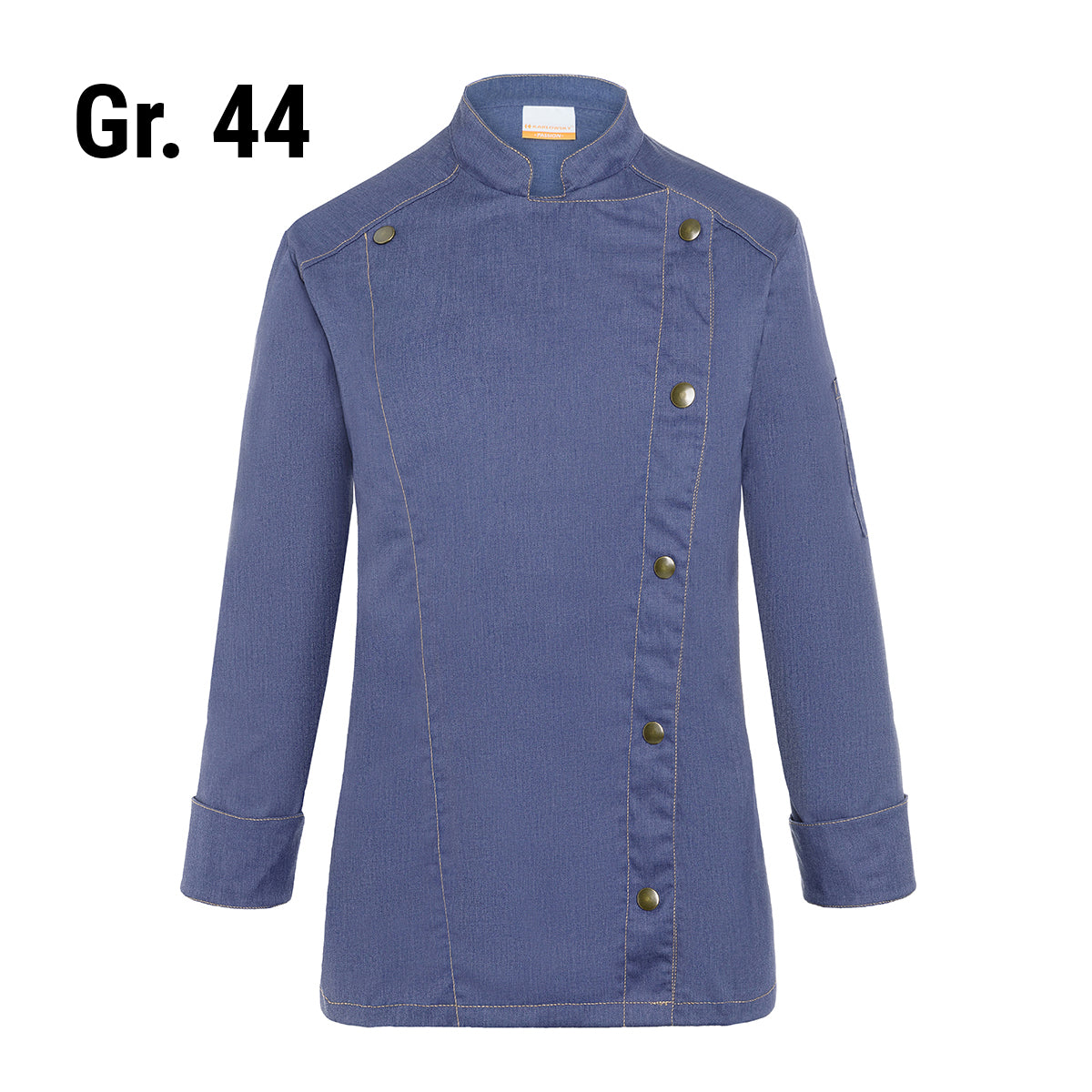 Karlowsky dame kokkejakke i jeans-stil til damer - Vintage blå - størrelse: 44