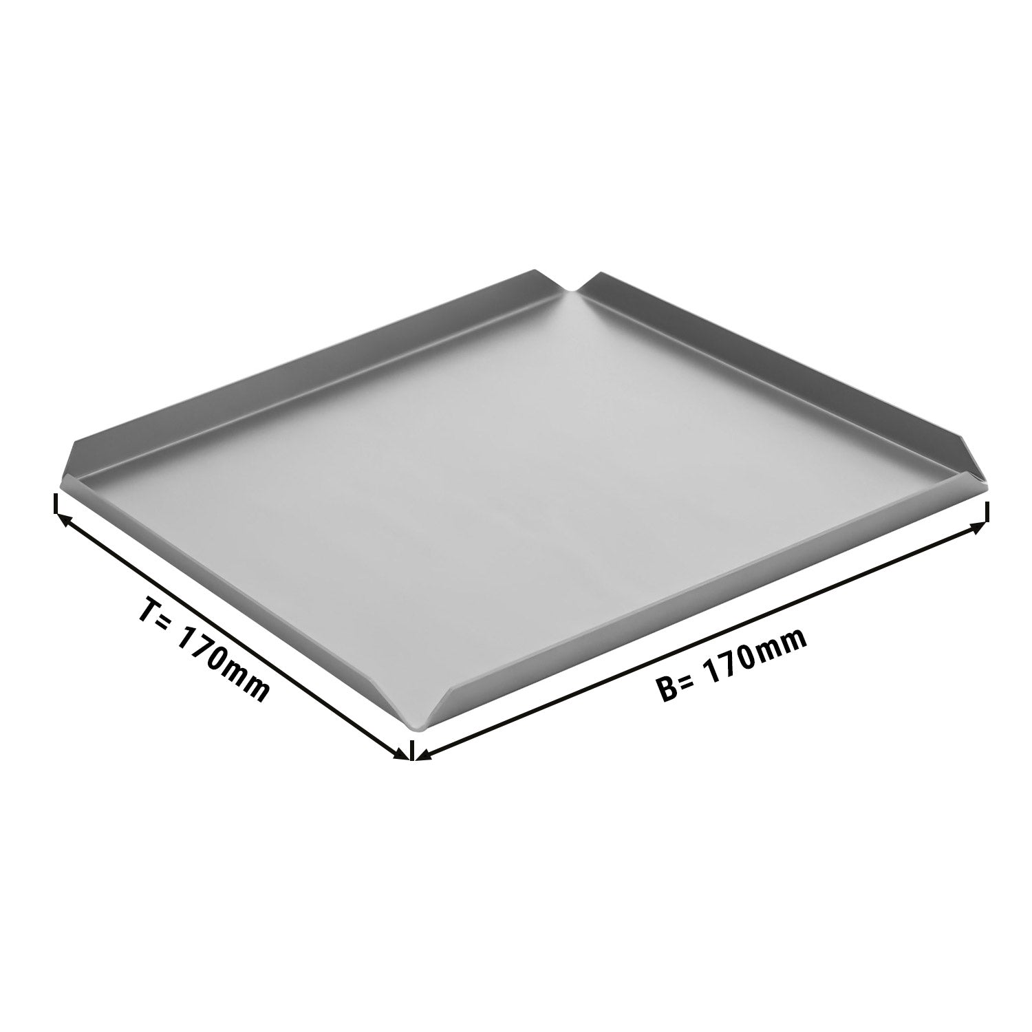 (5 stk.) Slik- og præsentationsplade af aluminium - 170 x 170 x 10 mm -Aluminium