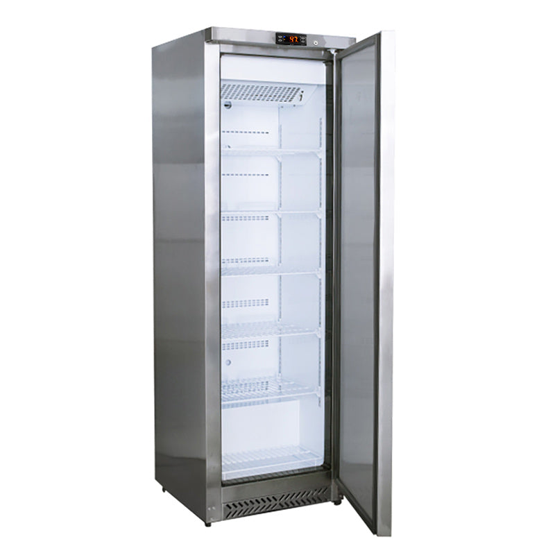 Køleskab af rustfrit stål – 400 liter - med 1 dør