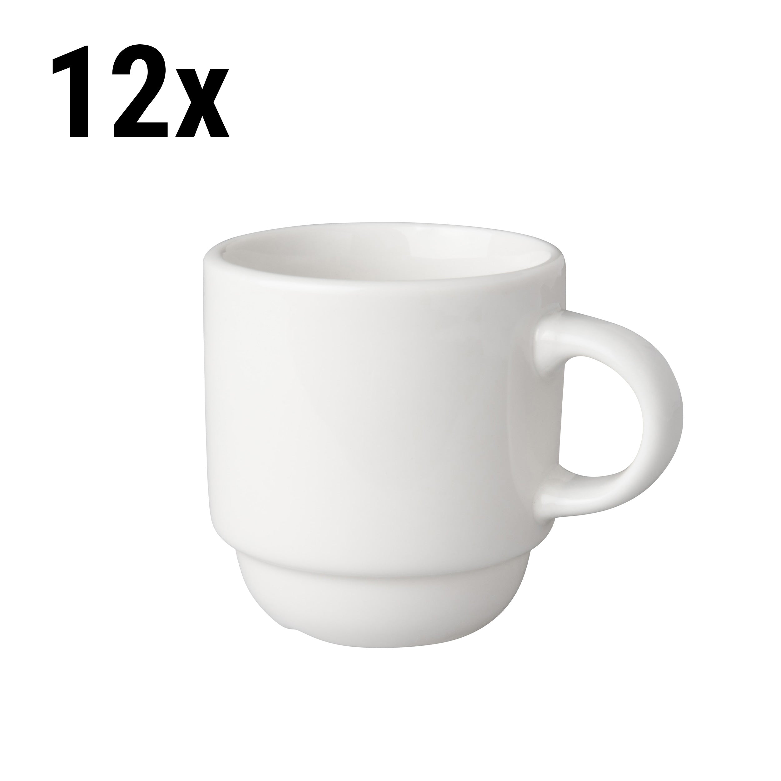 (12 stk.) Mammoet kaffekop - 14 cl - Hvid