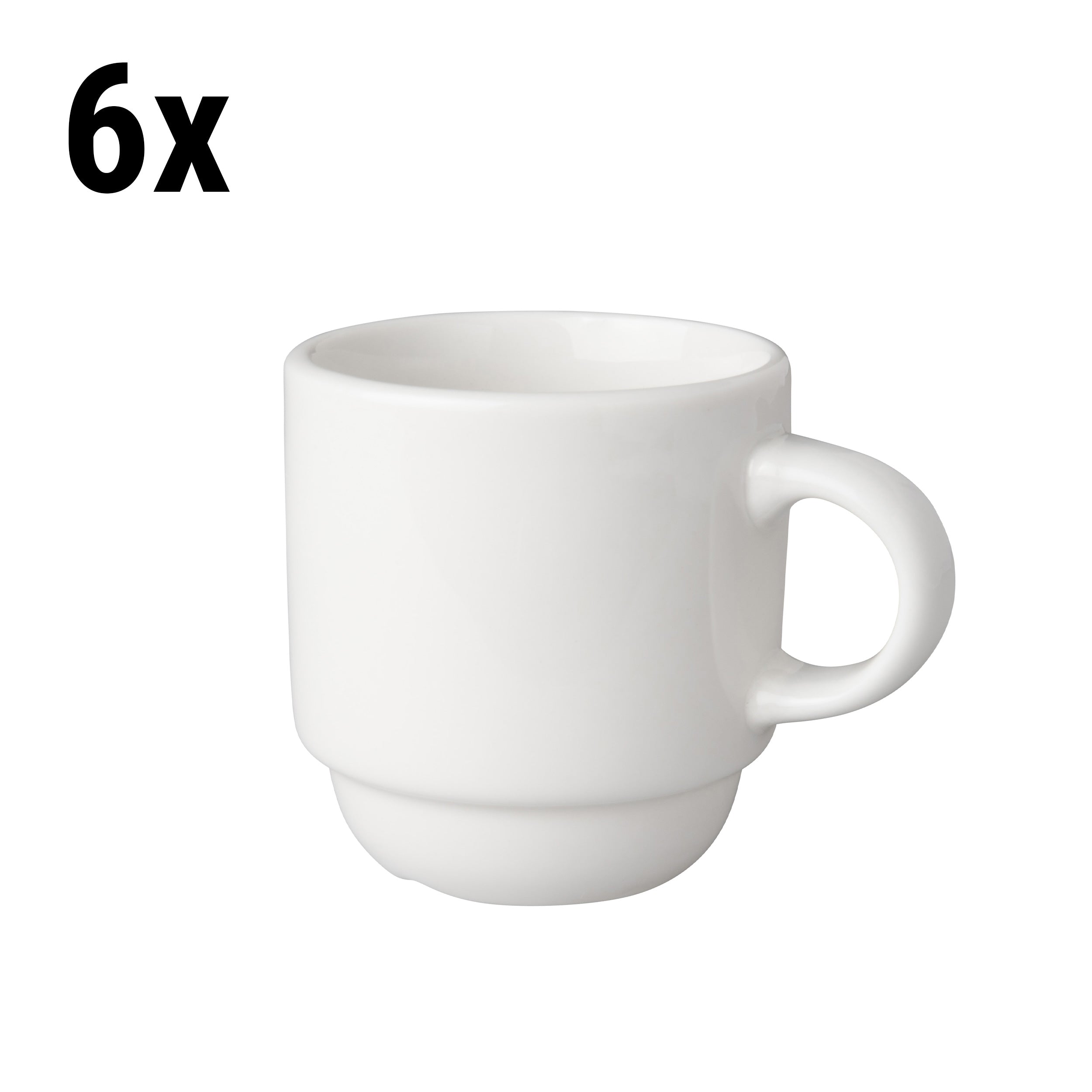 (6 stk.) Kaffekop Mammoet - 14 cl - Hvid