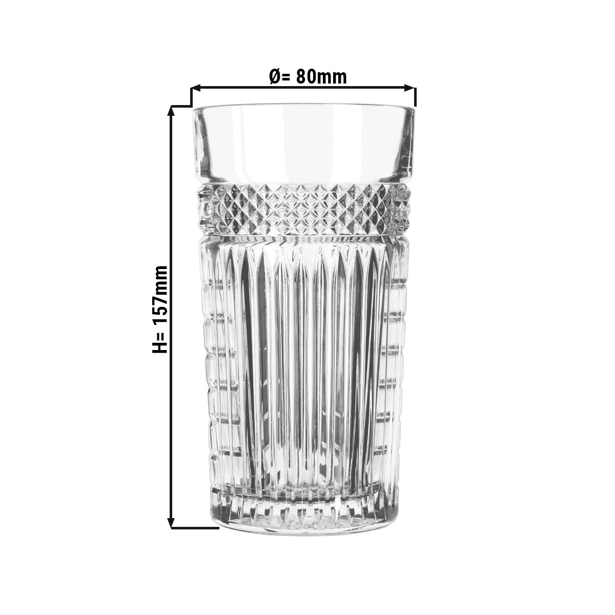 (12 stk.) Longdrinkglas - ROME - 470 ml - Transparent