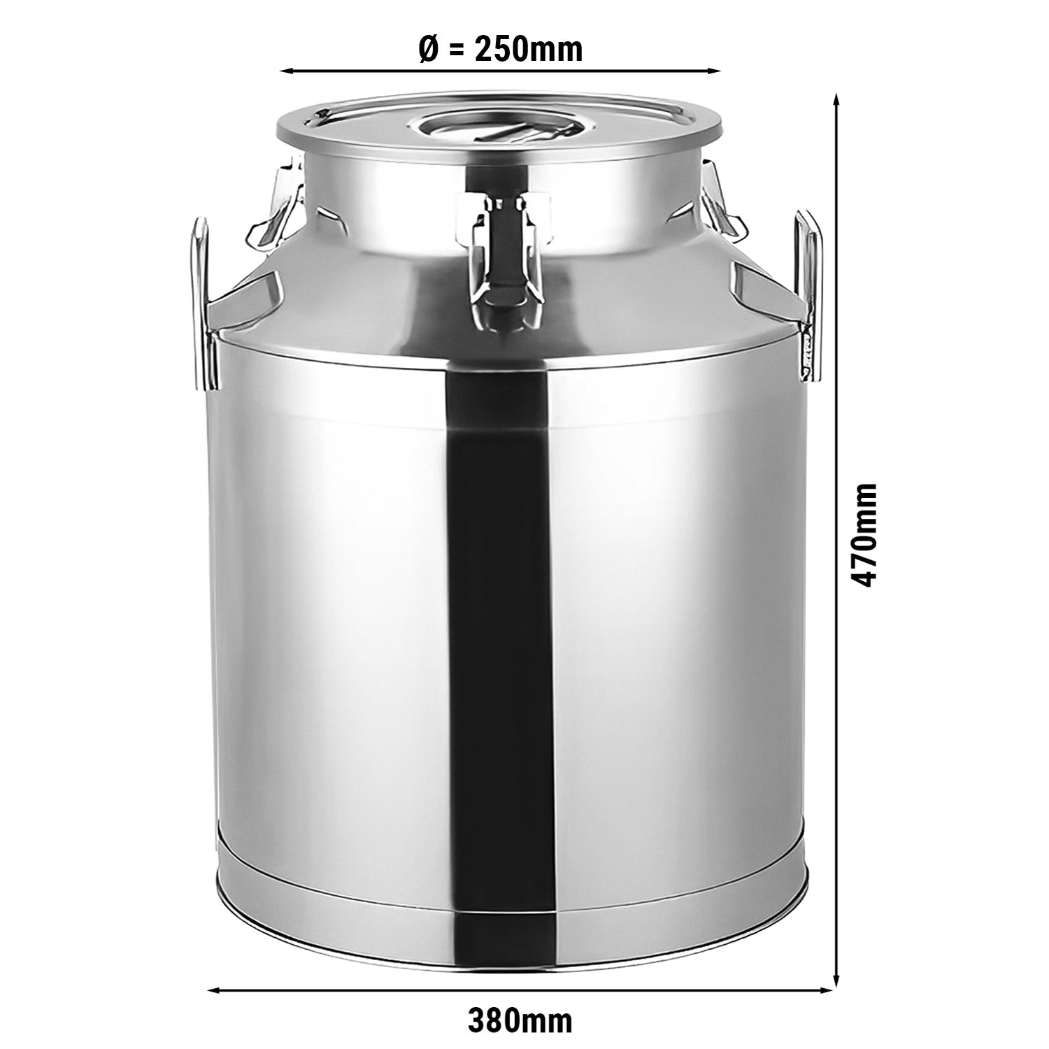 Mælkekande - rustfrit stål - 40 liter