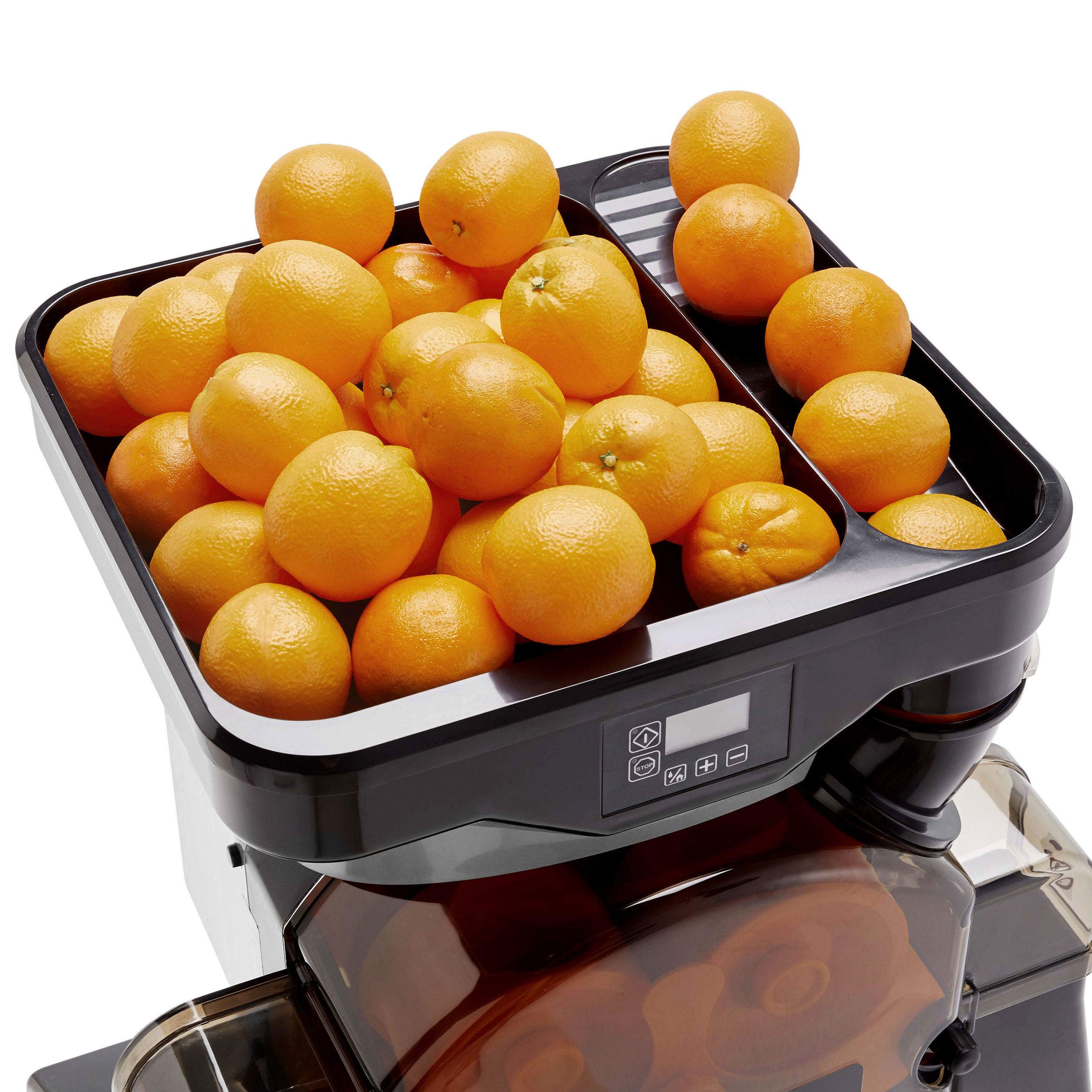 Elektrisk appelsinpresser - sølv - Manuel fremføring - inklusive automatisk rengøringstilstand