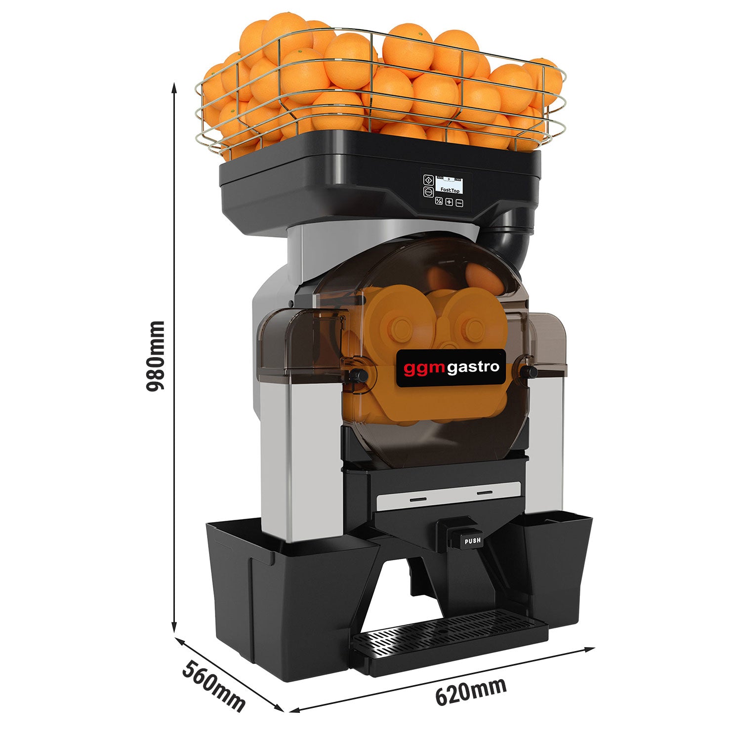 Elektrisk appelsinpresser - sølv - automatisk fremføring