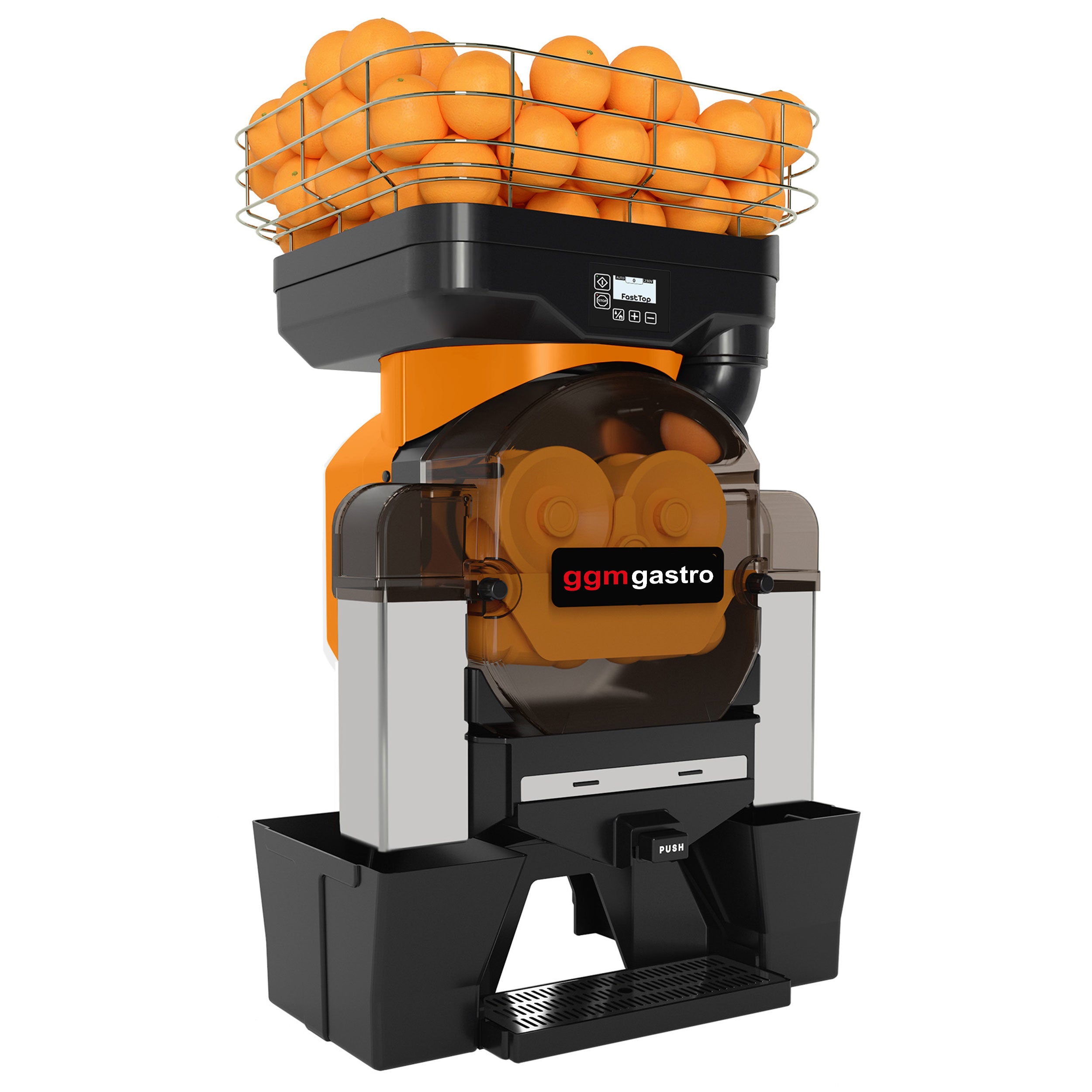 Elektrisk appelsinpresser - orange - Automatisk tilførsel - inklusive automatisk rengøringstilstand