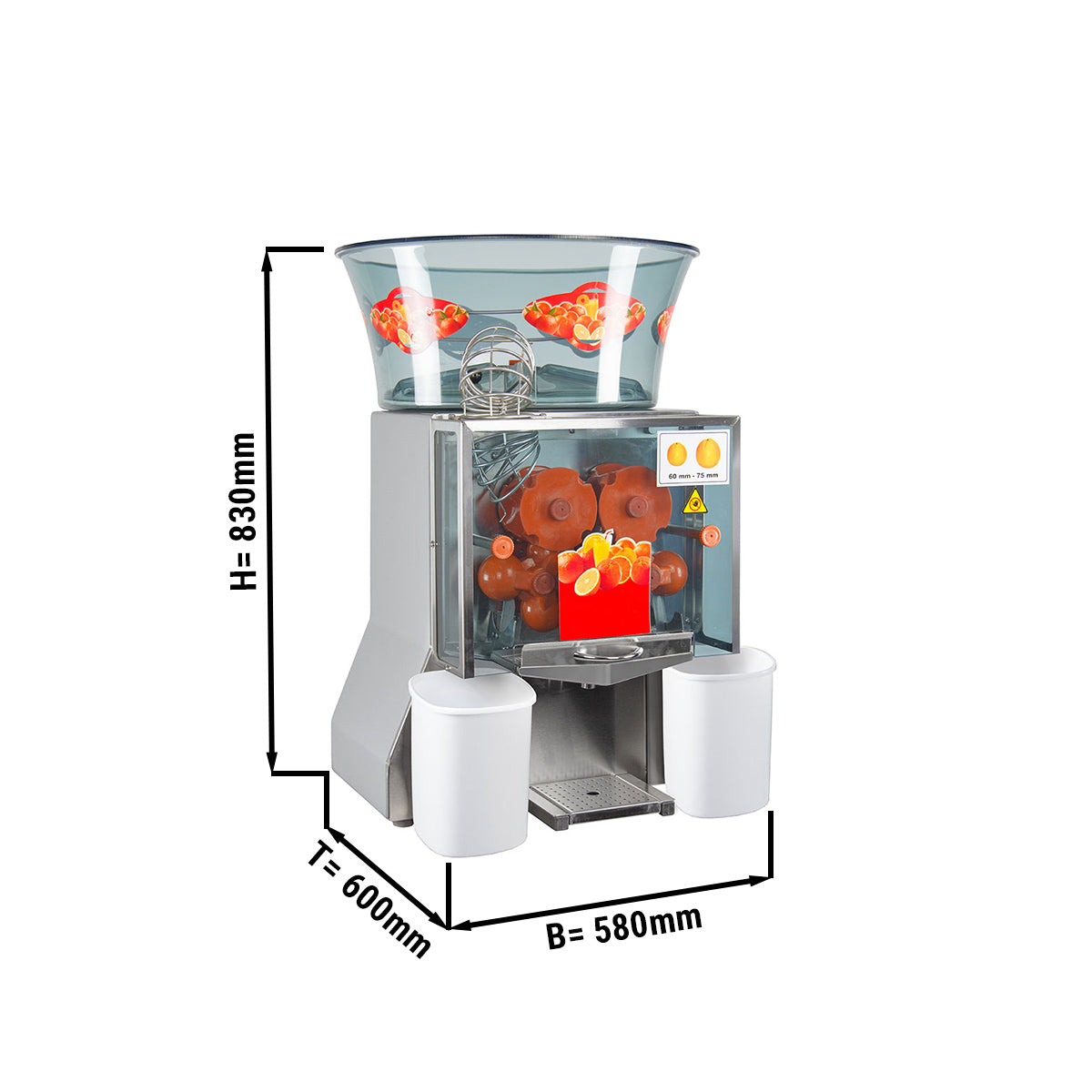 Elektrisk appelsinpresser - Automatisk fremføring