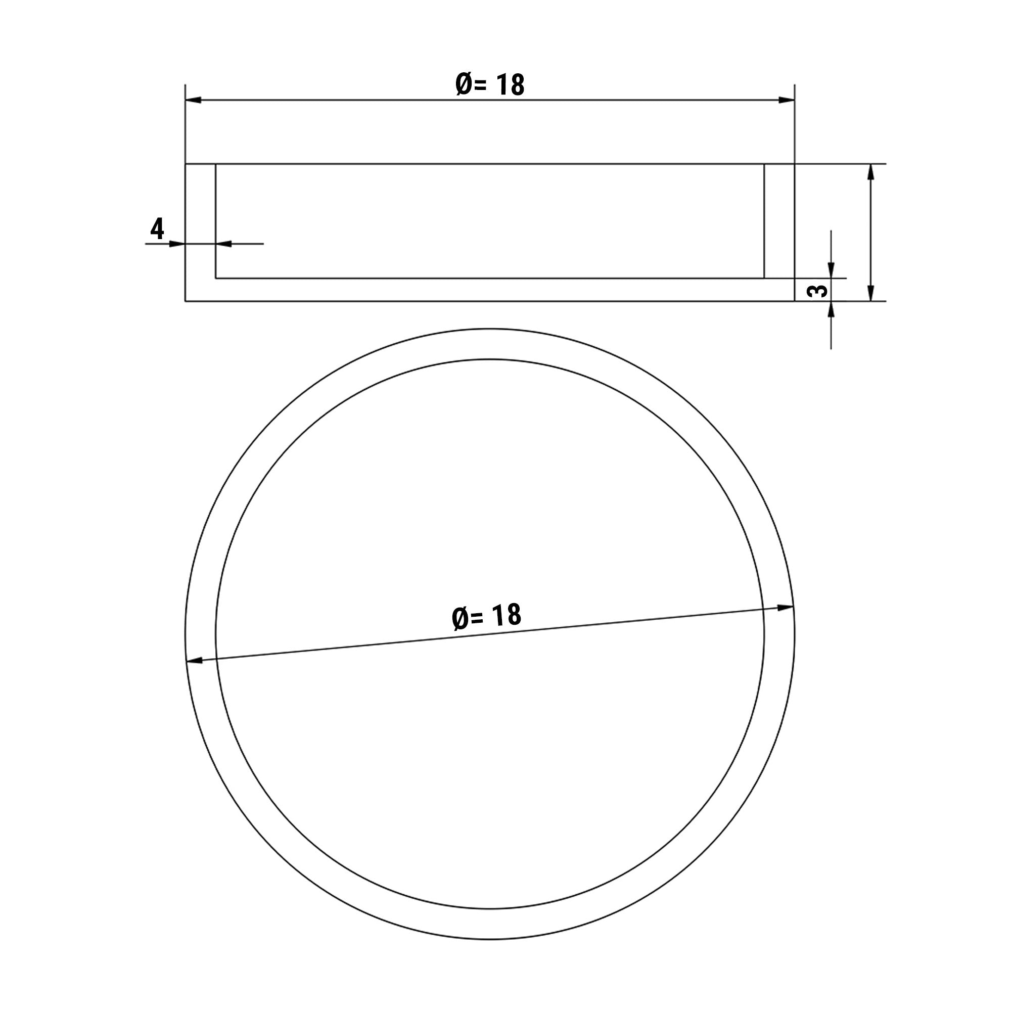 Plade til Tarteletmaskine - Form: Rund - Ø 80 mm / Højde: 18 mm