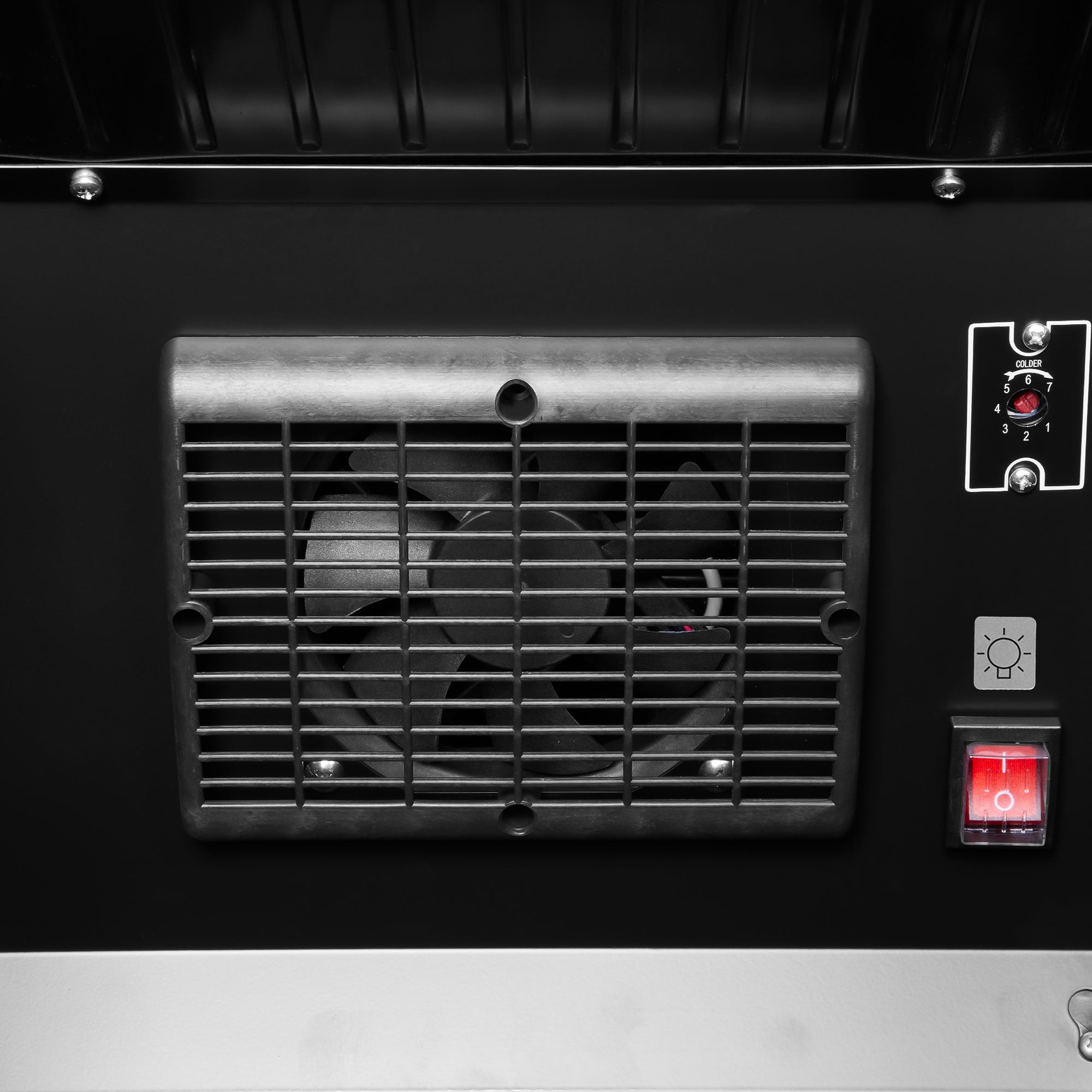 Retro køleskab med glasdør - 135 liter - sort