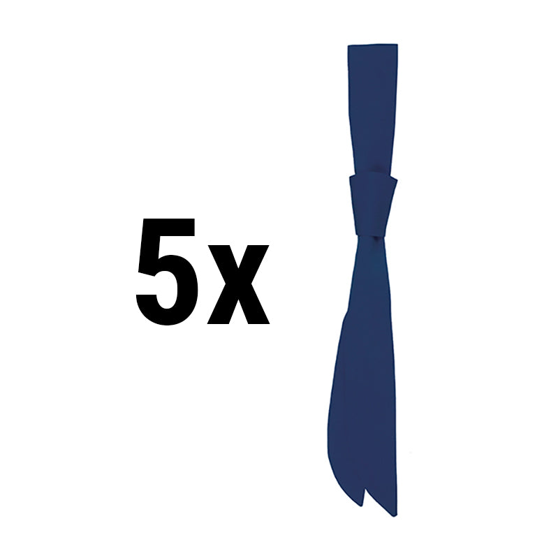 (5 stk) Serviceslips til kvinder - 94 x 5 cm - Marineblå