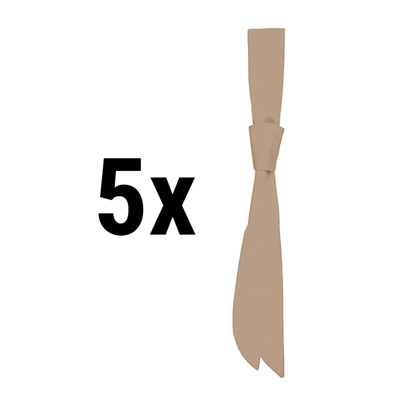 (5 stk) Serviceslips til kvinder - 94 x 5 cm - Sand