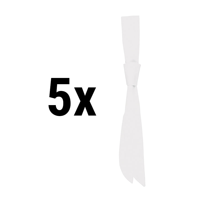 (5 stk) Serviceslips til kvinder - 94 x 5 cm - Hvid