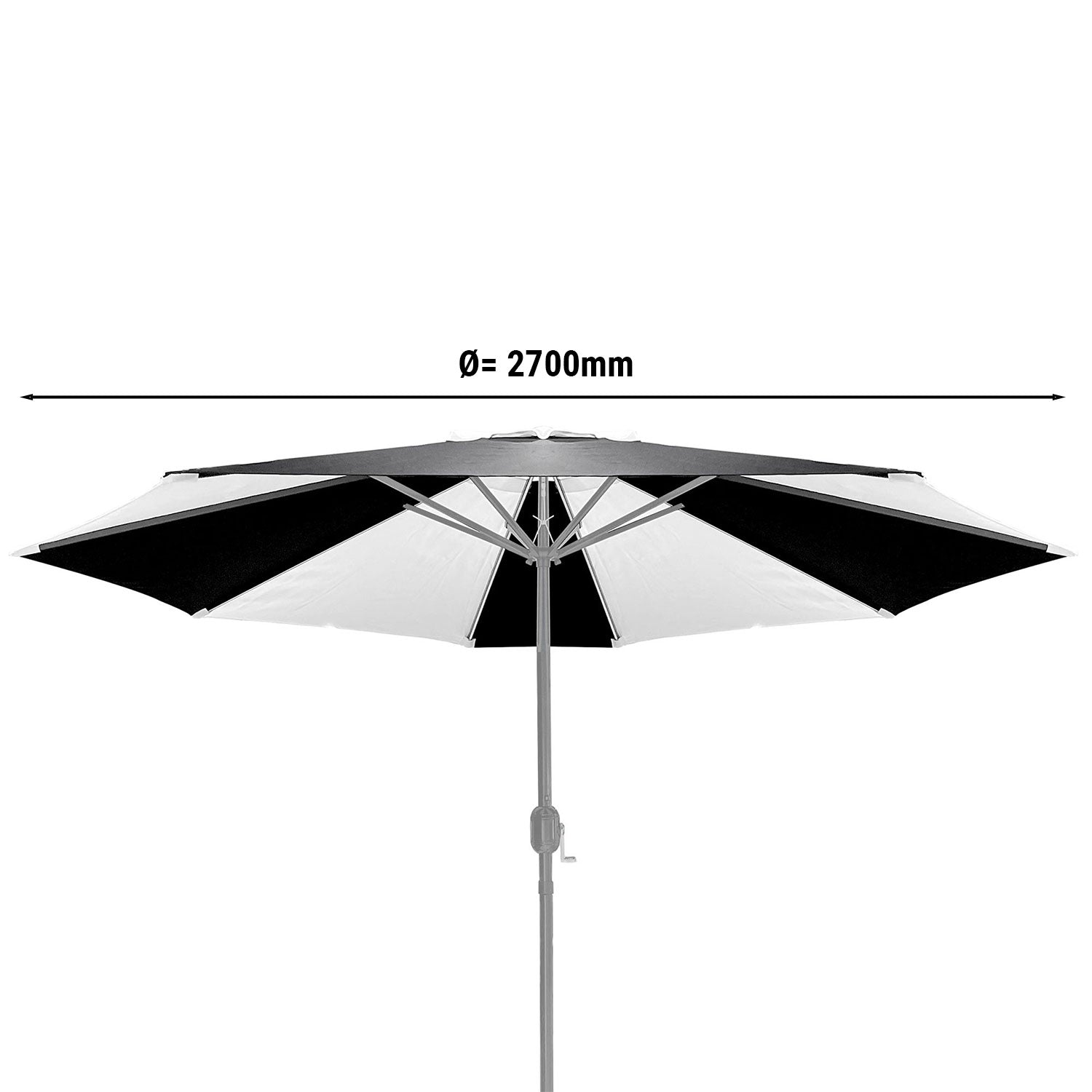 Parasolstof - Ø270 cm- uden LED-belysning