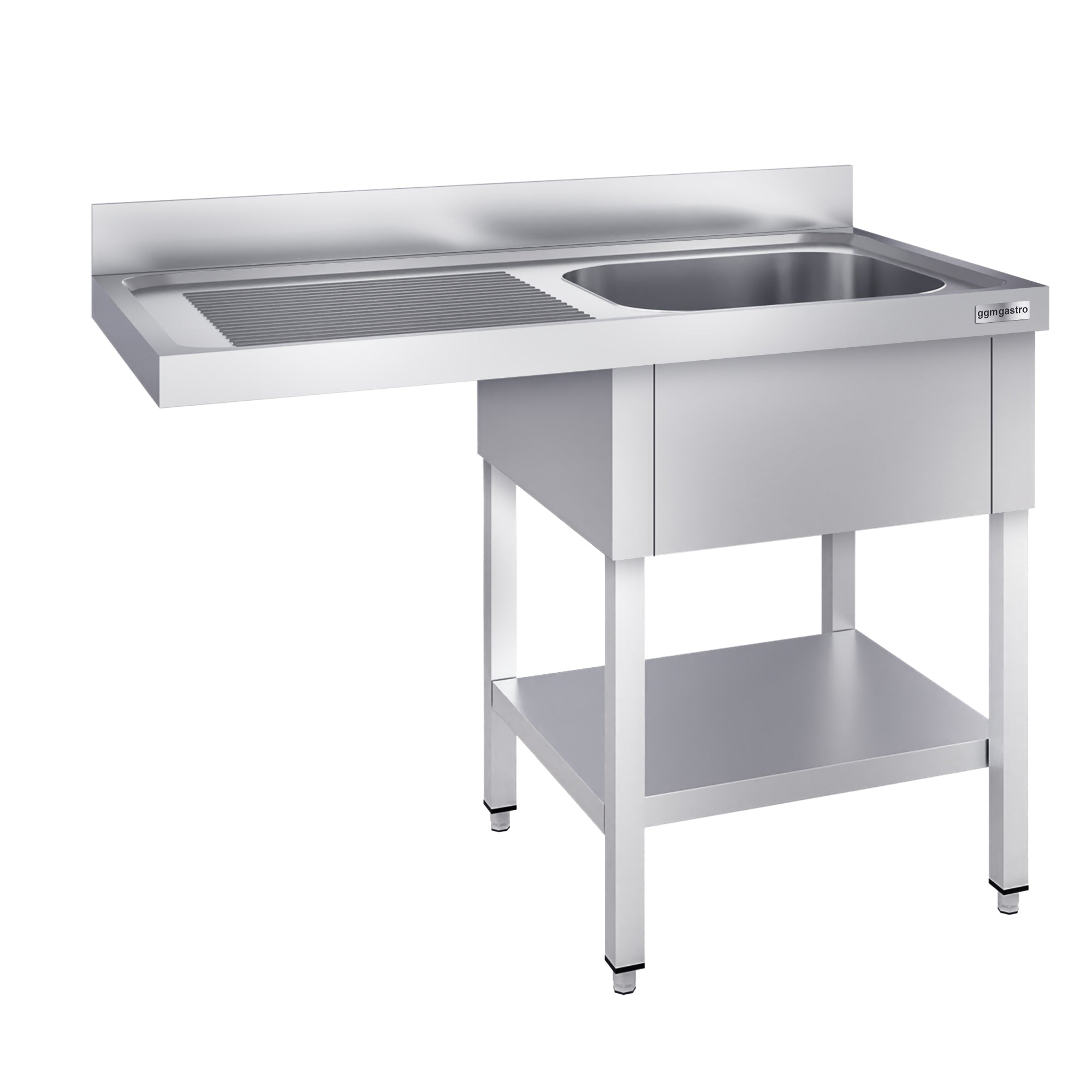 Vaskeborde med plads til opvaskemaskine 1,2m - 1 Vask til Højre L 40 x B 40 x D 25 cm