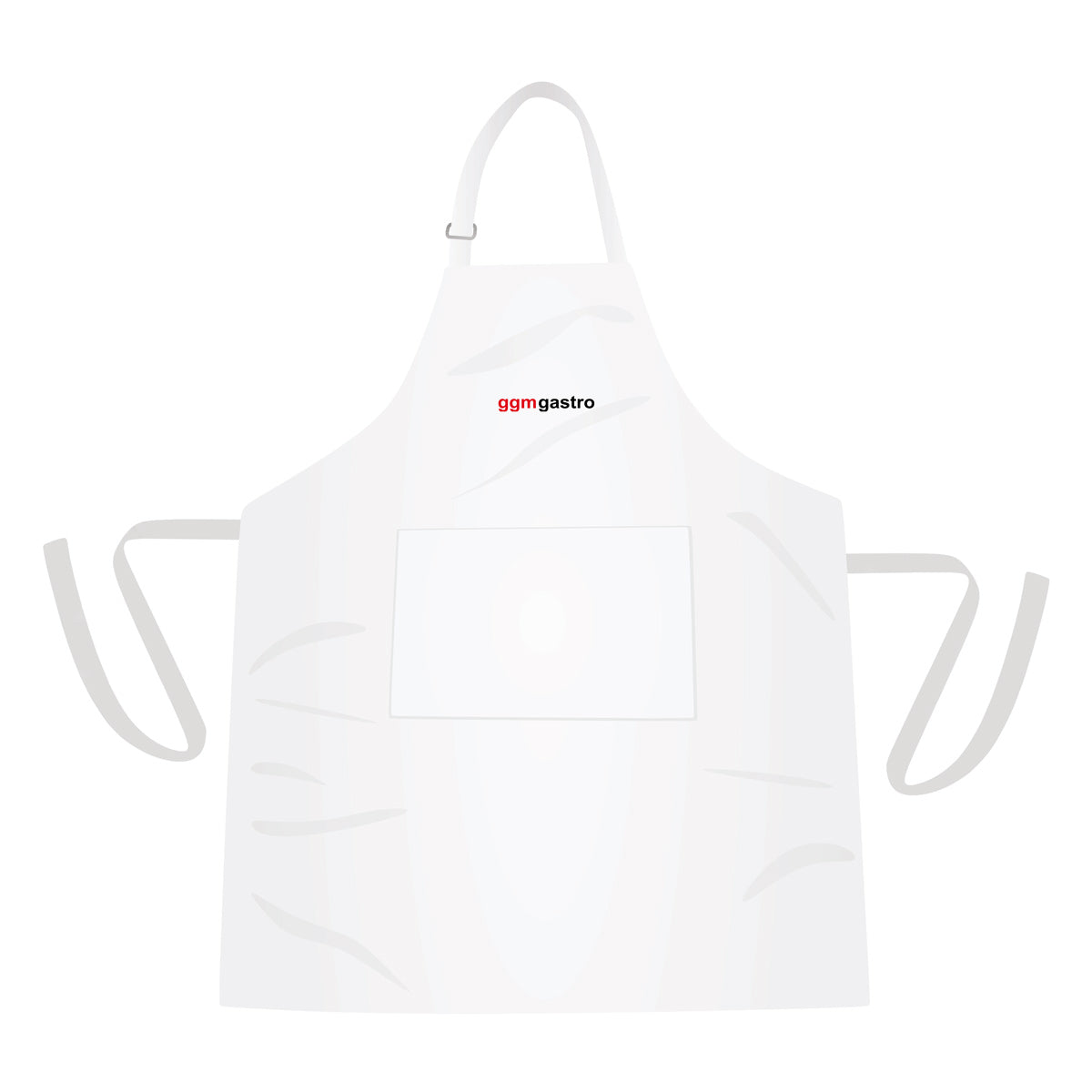 (5 stk.) Bistroforklæde - Hvid - med GGM Gastro logo - B x H: 67 x 84 cm