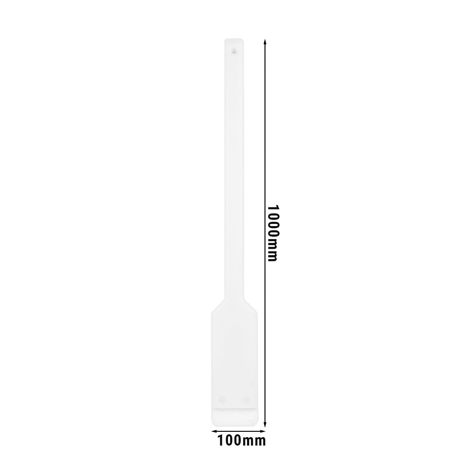 Omrøringsspatel flad - 100 cm - hvid