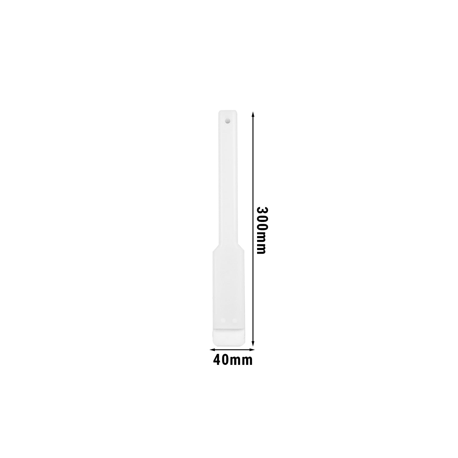 Omrøringsspatel flad - 30 cm - hvid