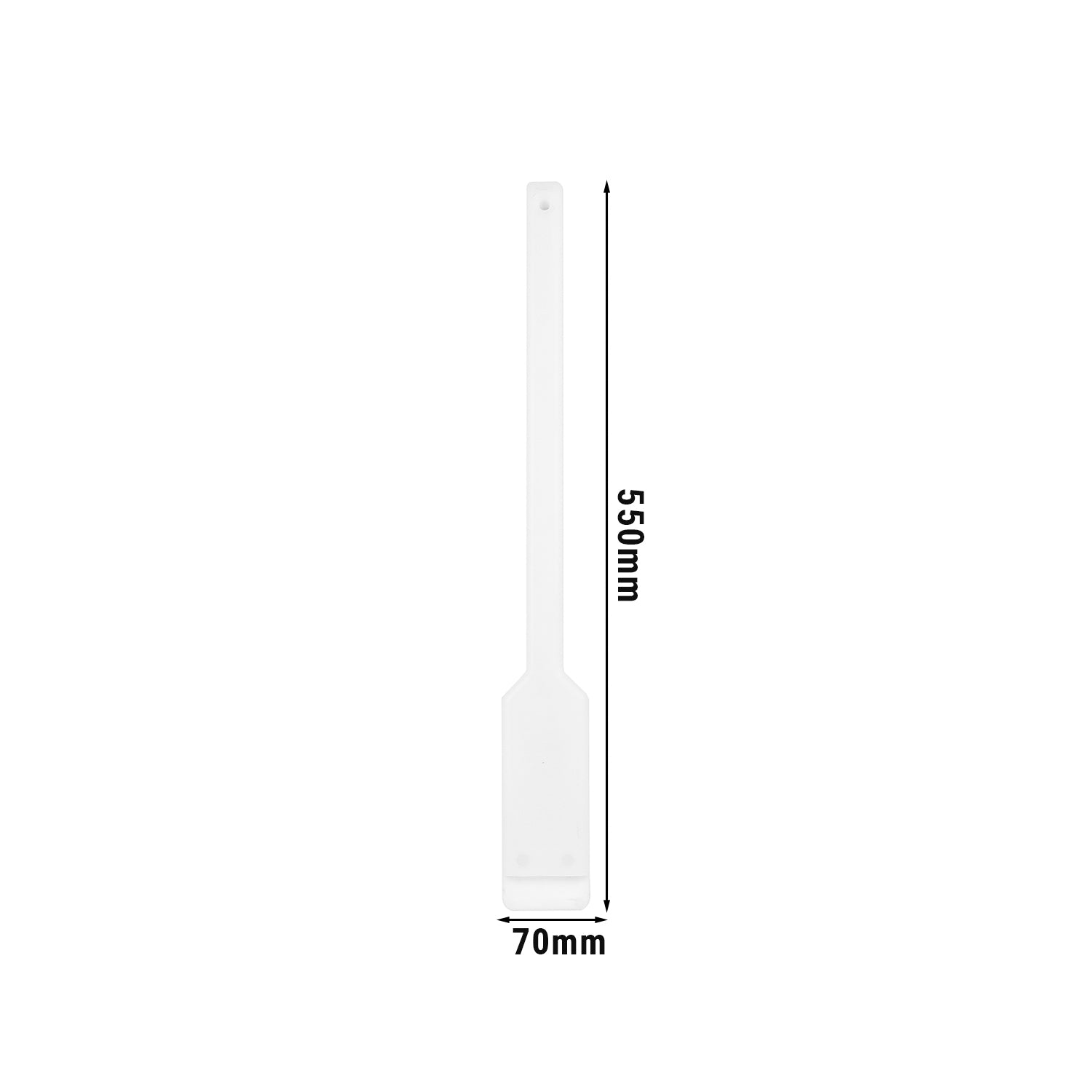 Omrøringsspatel flad - 55 cm - hvid