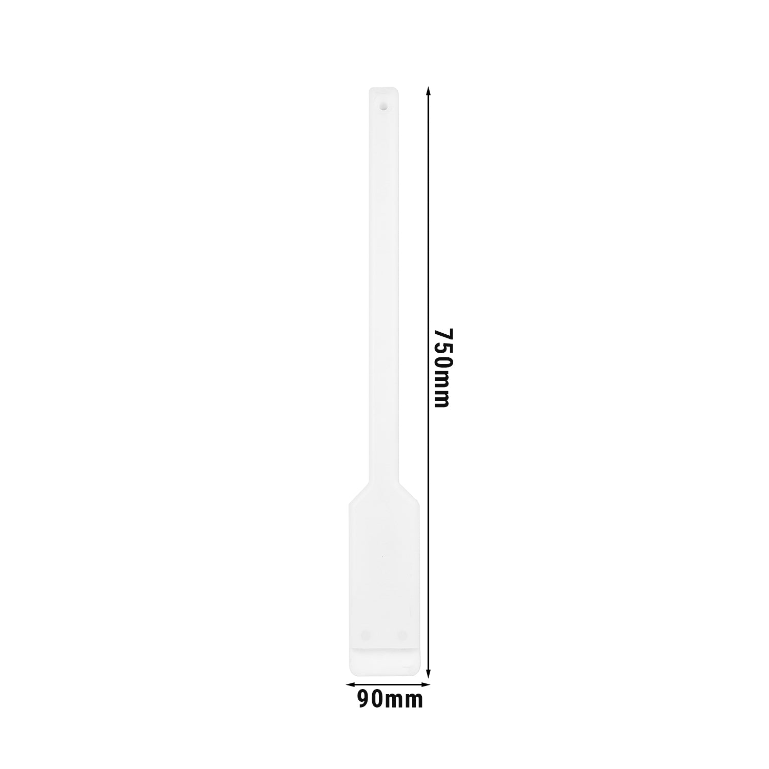Omrøringsspatel flad - 75 cm - hvid