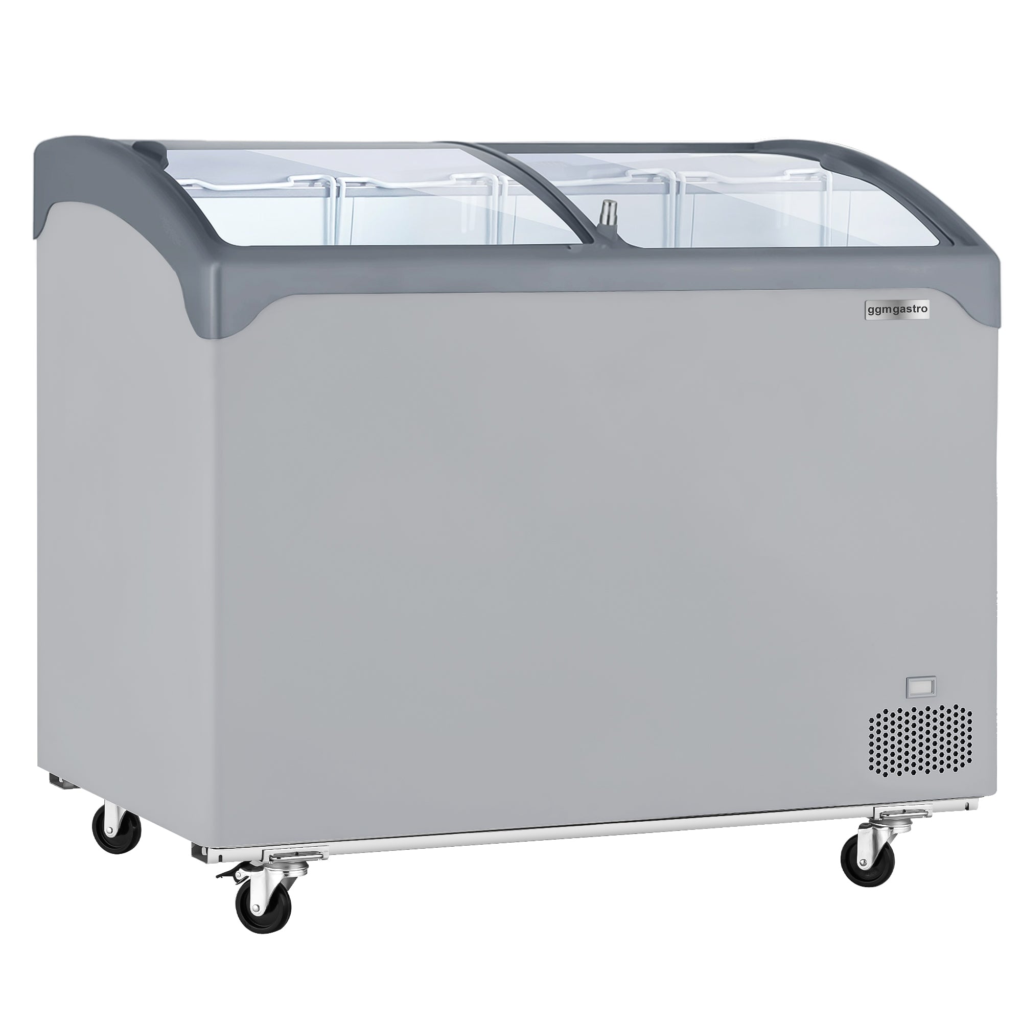 Kummefryser - 209 liter (nettoindhold) - GRÅ med glaslåg