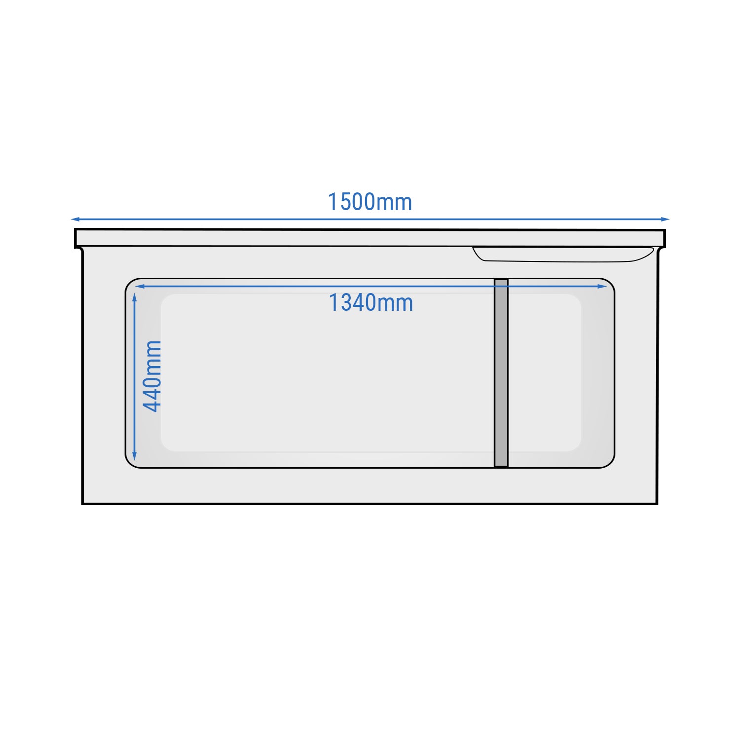 Kummefryser - 388 liter (nettoindhold) - hvid