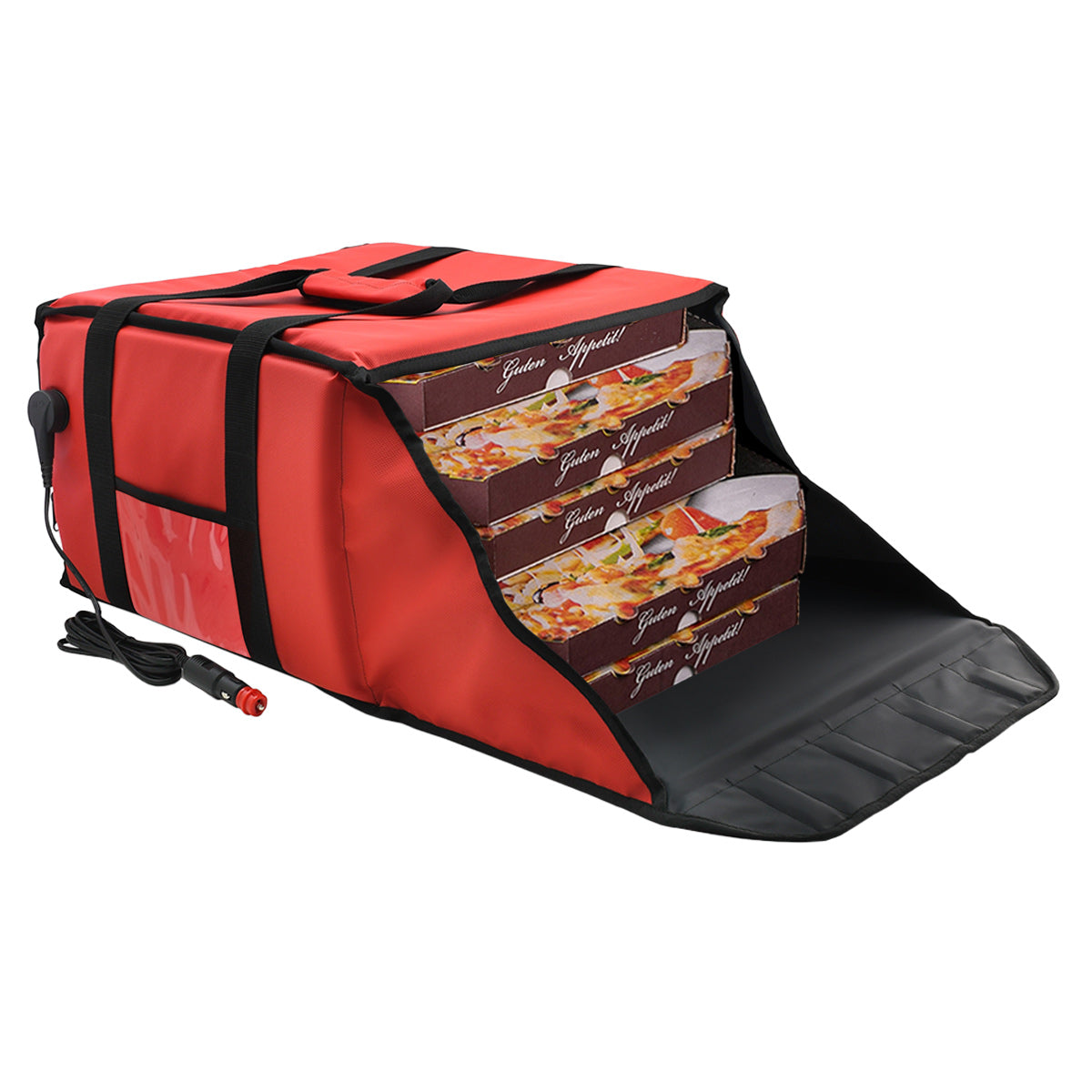 WarmBag/ Pizzabag PRO - 35 x 35 x 20 cm - elektrisk opvarmet - Rød