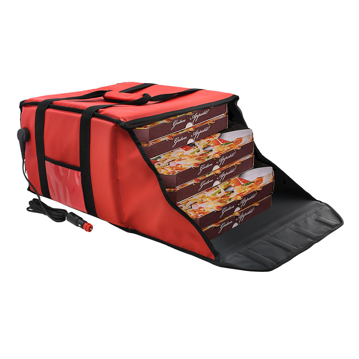 WarmBag/ Pizzabag PRO - 45 x 45 x 25 cm - elektrisk opvarmet - Rød