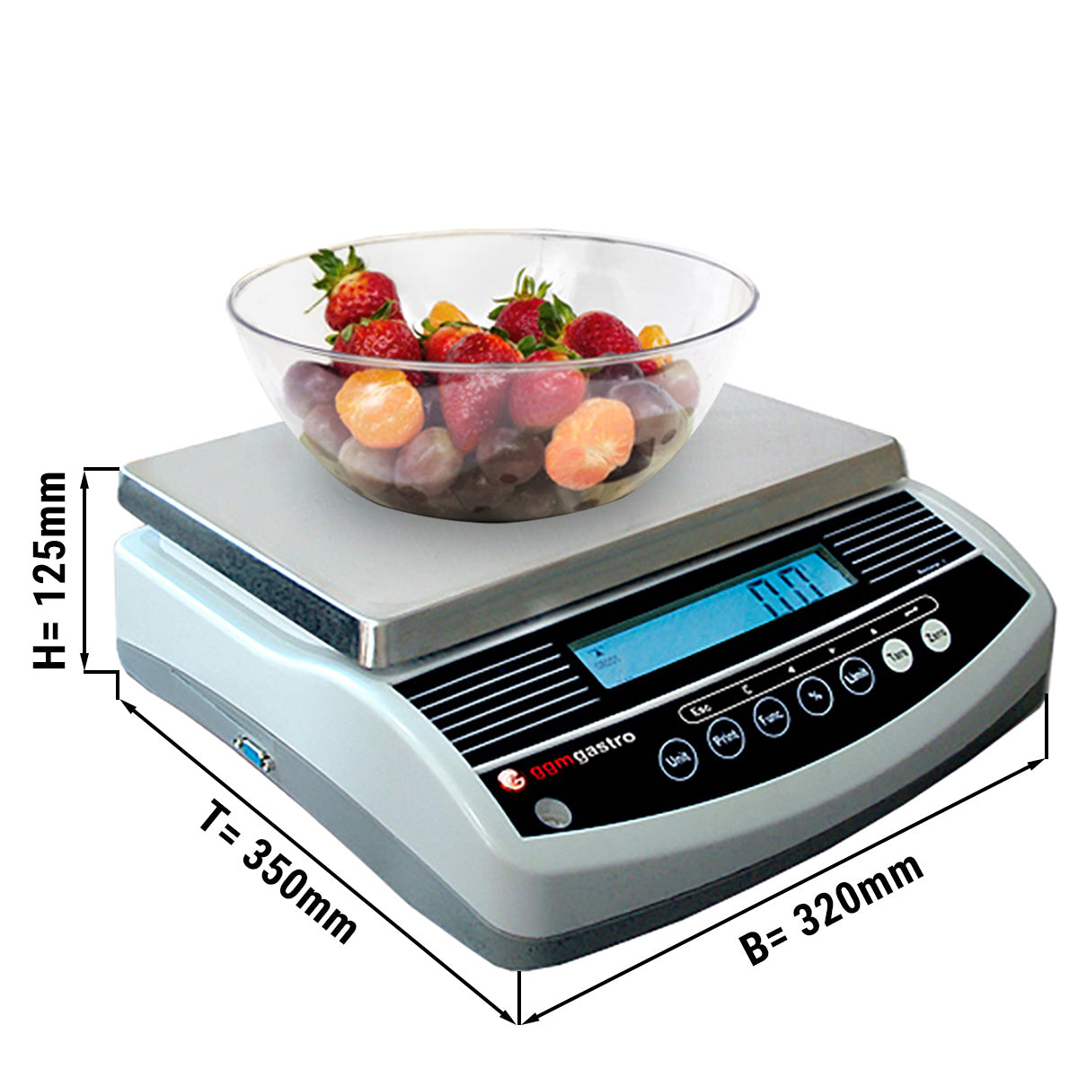 Digital køkkenvægt op til 3 kg / Nøjagtighed til: 1 g