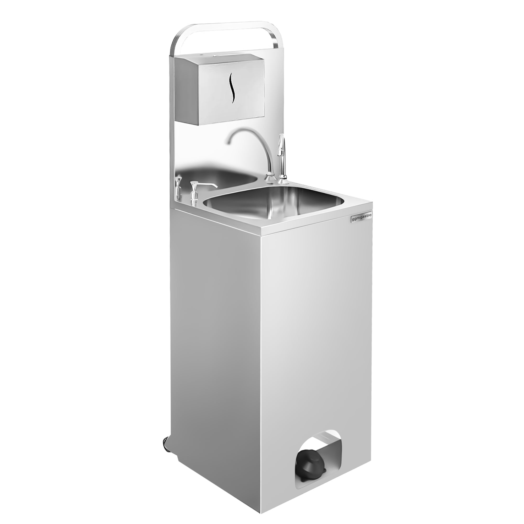 Mobil håndvaske / disinfektionsmiddel dispenser - vask størrelse: 410 x 350 mm