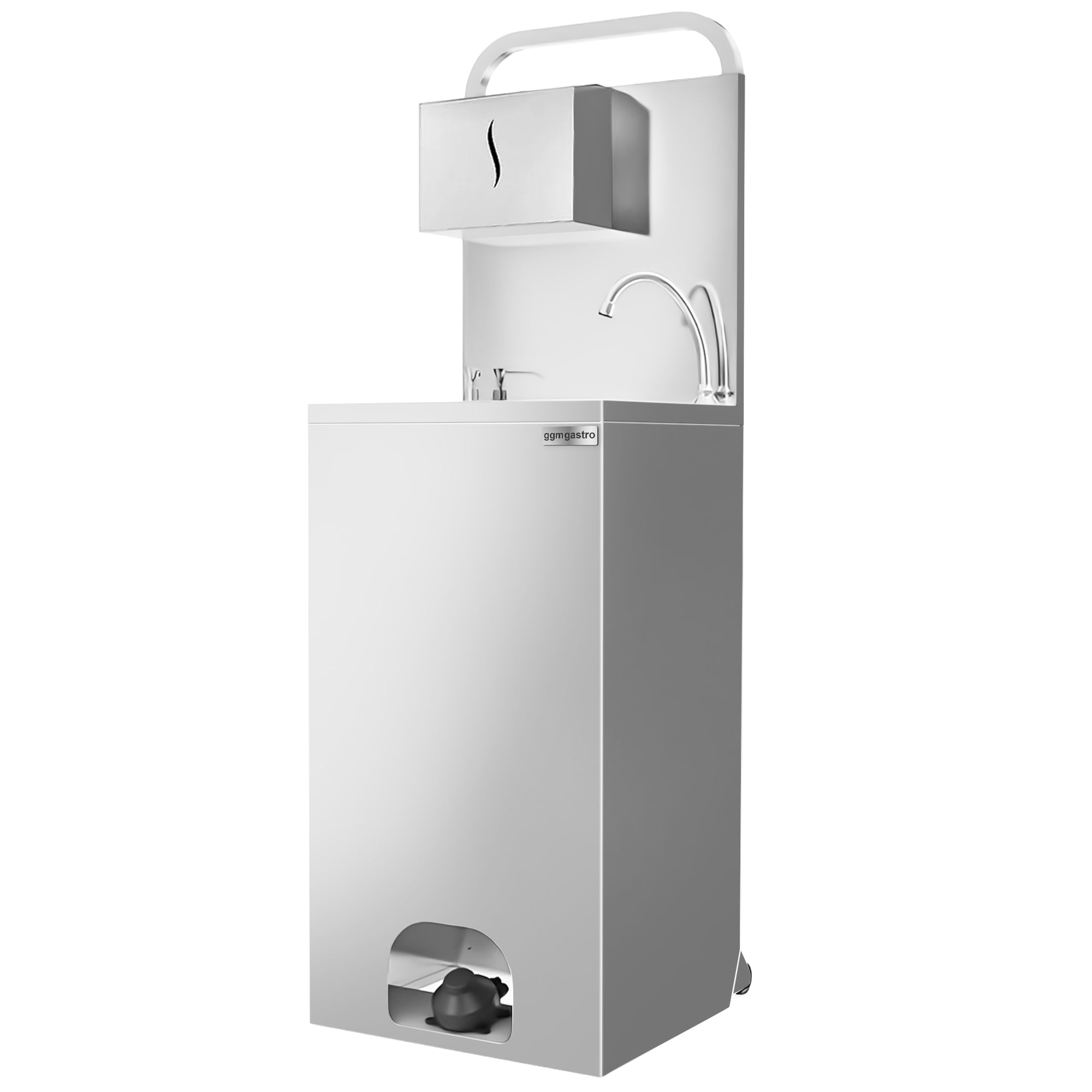 Mobil håndvaske / disinfektionsmiddel dispenser - vask størrelse: 410 x 350 mm