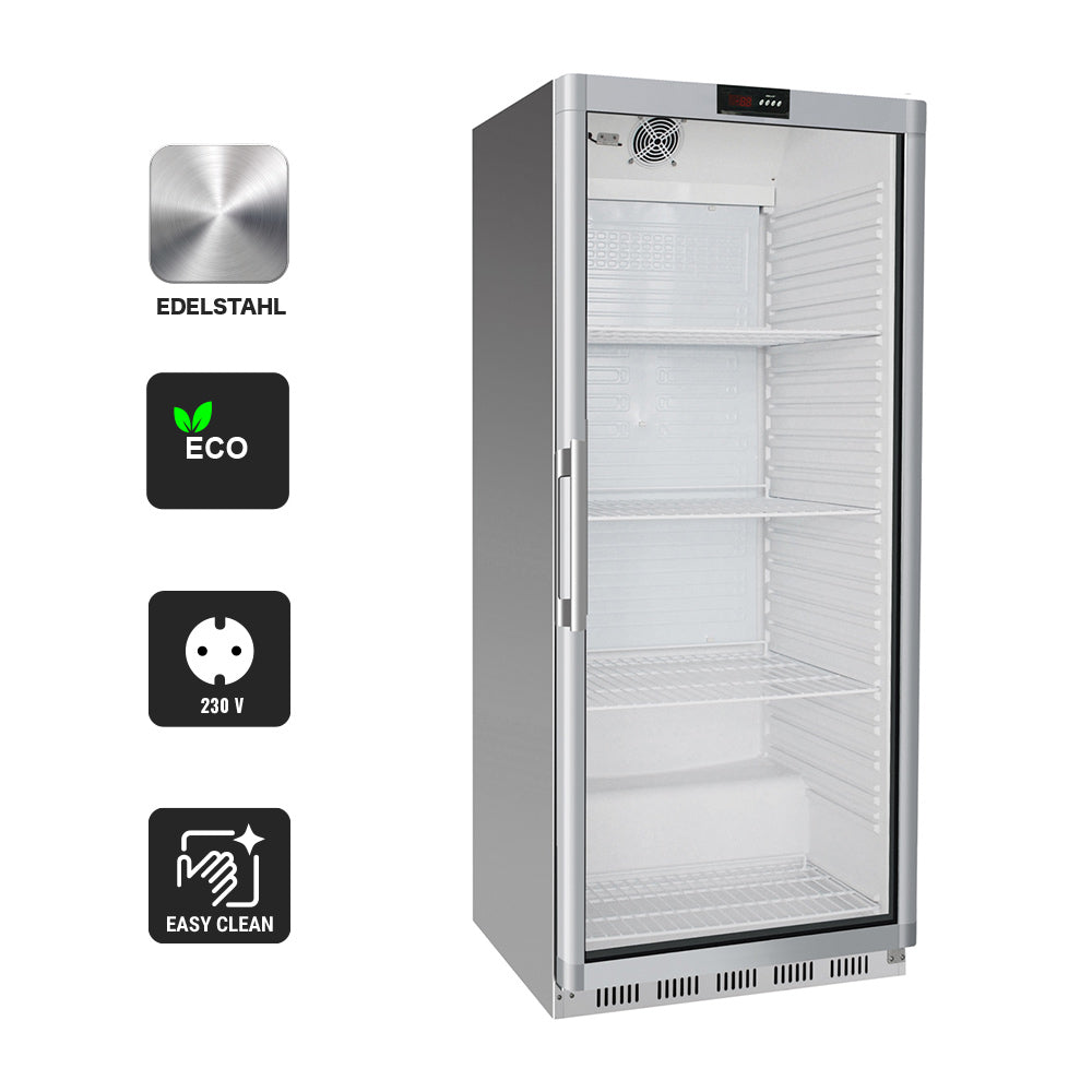 Køleskab - 600 liter - med 1 glaslåge