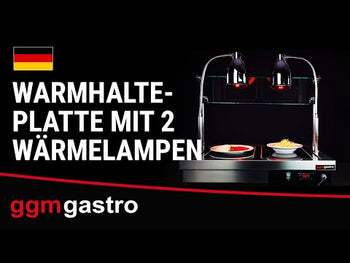 Varmeplade med 2 varmelamper